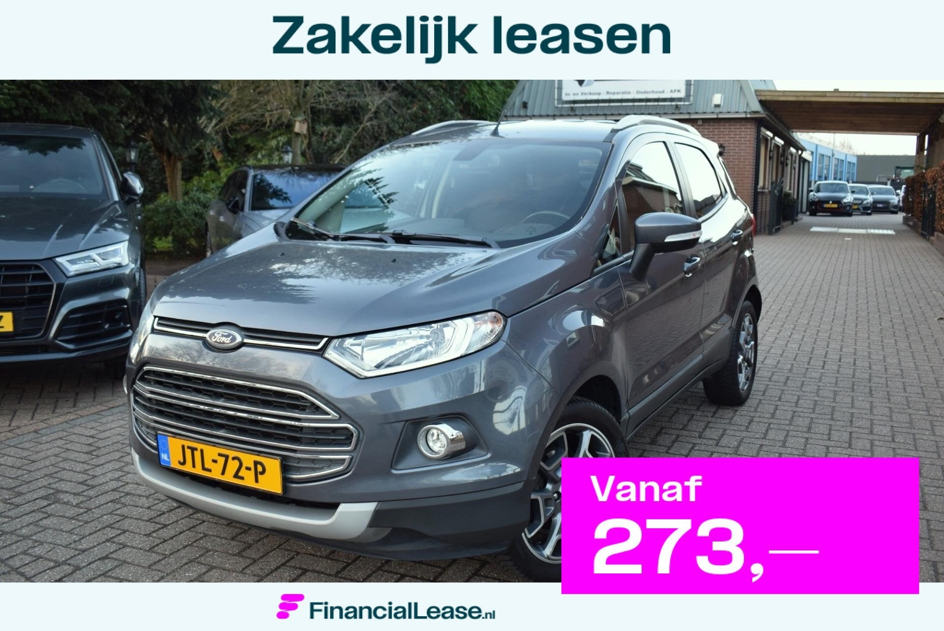 Ford ECOSPORT 1.5 Ti-VCT Titanium AUTOMAAT/NAVI/CRUISE-CONTR, Leder en Stof, Bedrijf, 112 pk, SUV of Terreinwagen