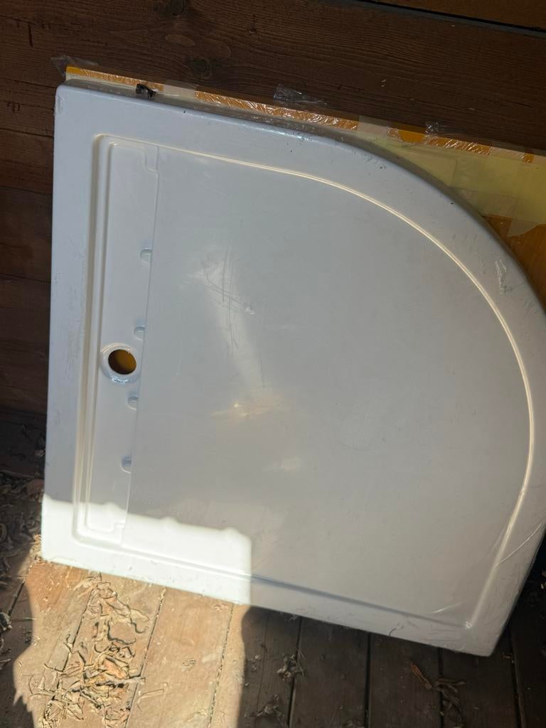 Douchebak kwartrond wit - nieuw, Doe-het-zelf en Verbouw, Sanitair, Ophalen of Verzenden, Nieuw, Douche