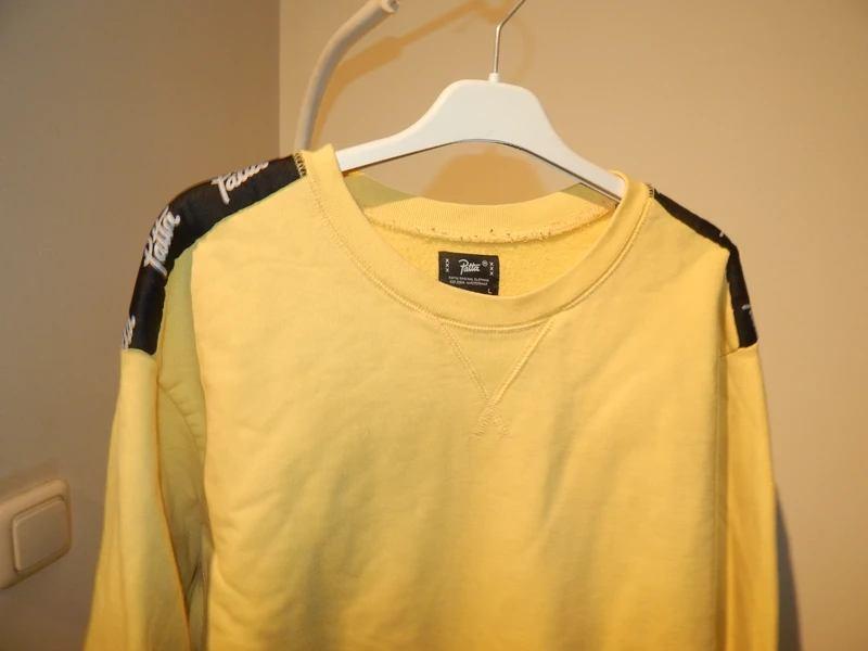 Patta sportieve sweater trui geel merk band schouder L, Kleding | Heren, Truien en Vesten, Maat 52/54 (L), Verzenden, Geel, Zo goed als nieuw