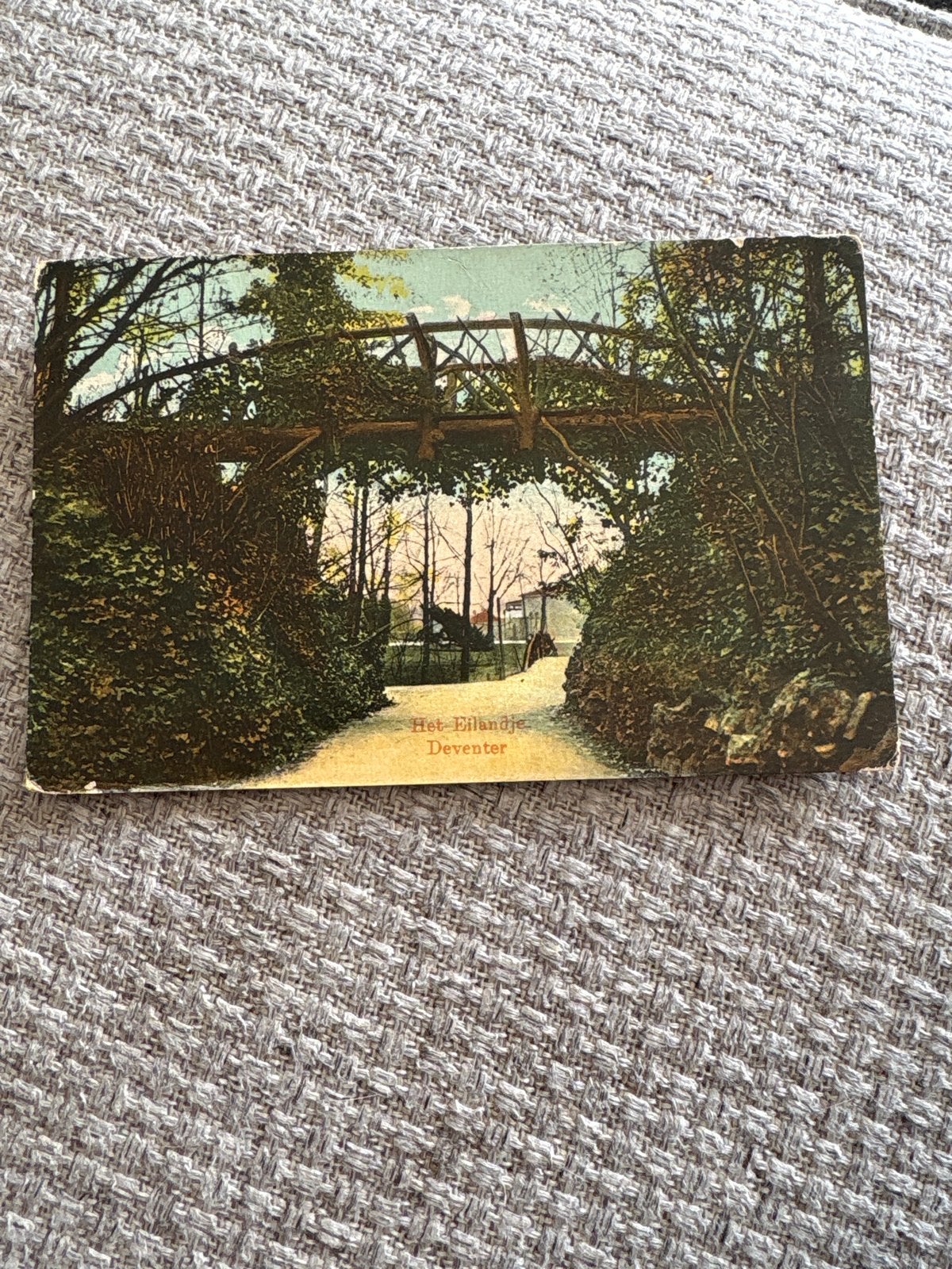Oude ansichtkaart 'Het Eilandje Deventer' - Gelopen, Ophalen of Verzenden, Voor 1920, Gelopen, Overijssel