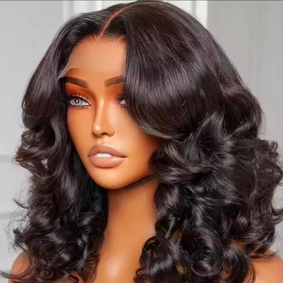 luxe bouncy wig / pruik 100% menselijke haar, Ophalen of Verzenden, Nieuw, Pruik of Haarverlenging