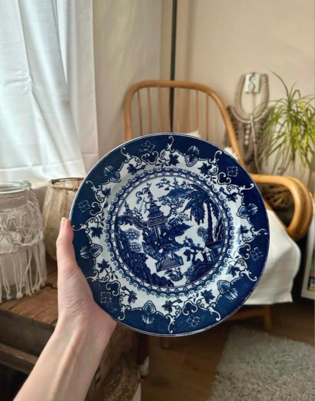 Delftsblauw wandbord – petrus regout maastricht – decor rio, Ophalen of Verzenden