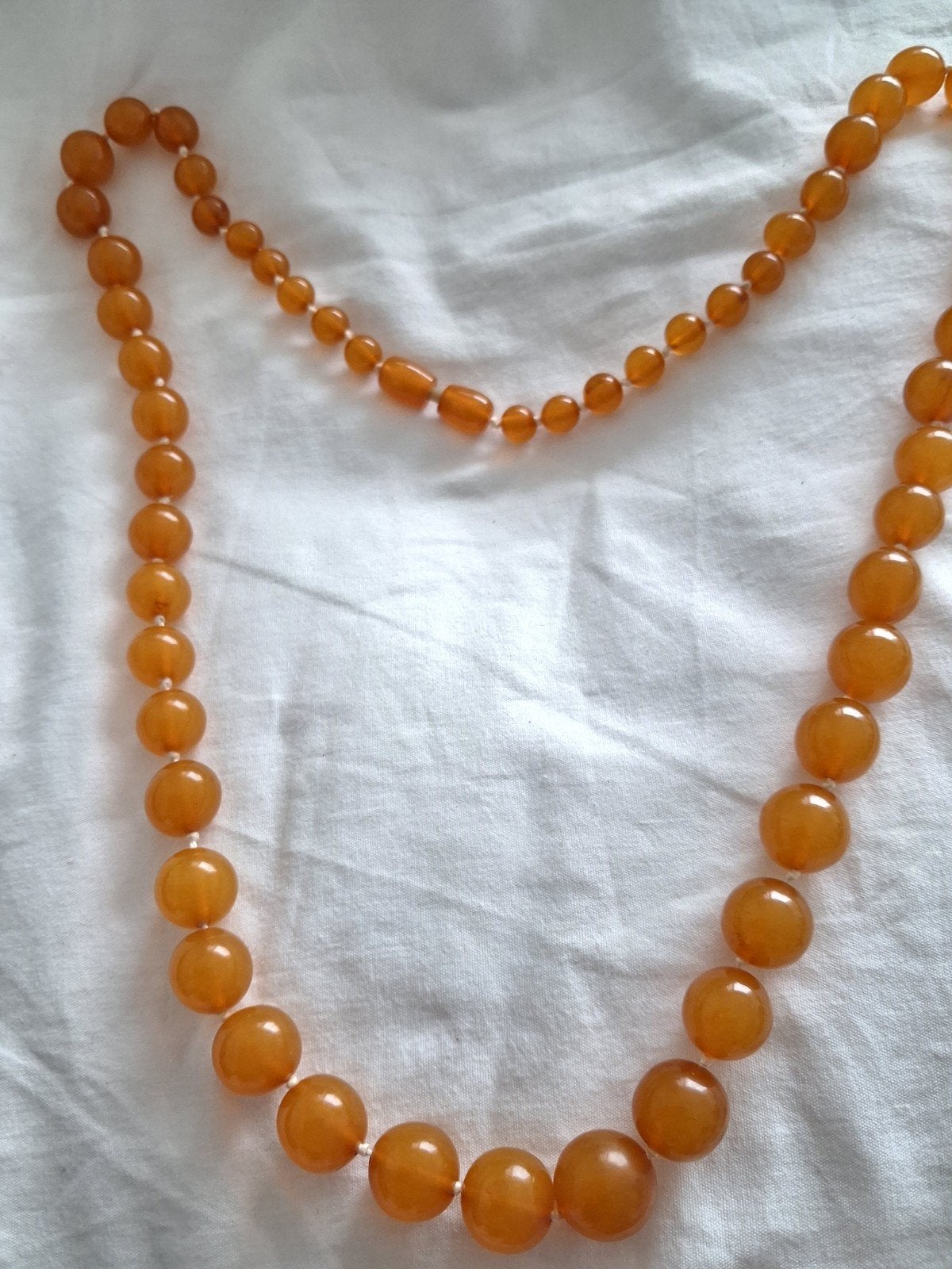Antiek Baltisch Barnsteen Honingkleur 75 cm, Ophalen of Verzenden, Overige materialen, Ketting
