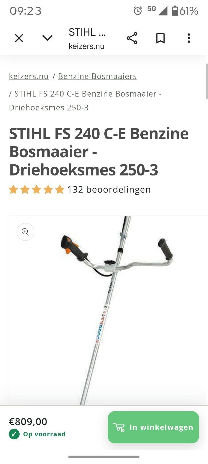 Verloren: STIHL FS 240 C-E bosmaaier in Oosterhout, Ophalen of Verzenden, Gebruikt, Benzine, STIHL