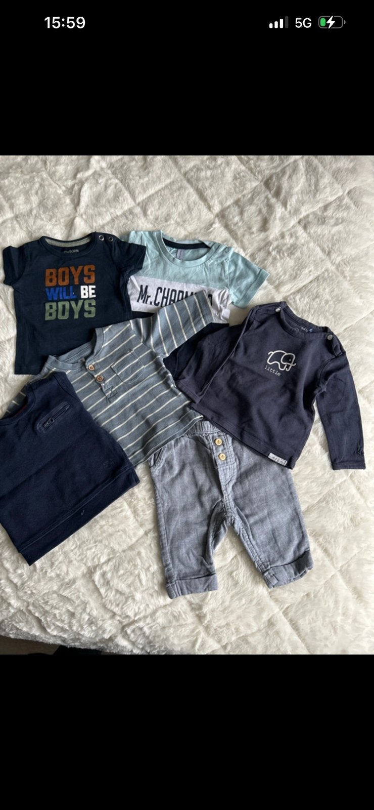 Partij Baby kleding jongen 68 stks mt 50 tm 80, Ophalen of Verzenden, Zo goed als nieuw