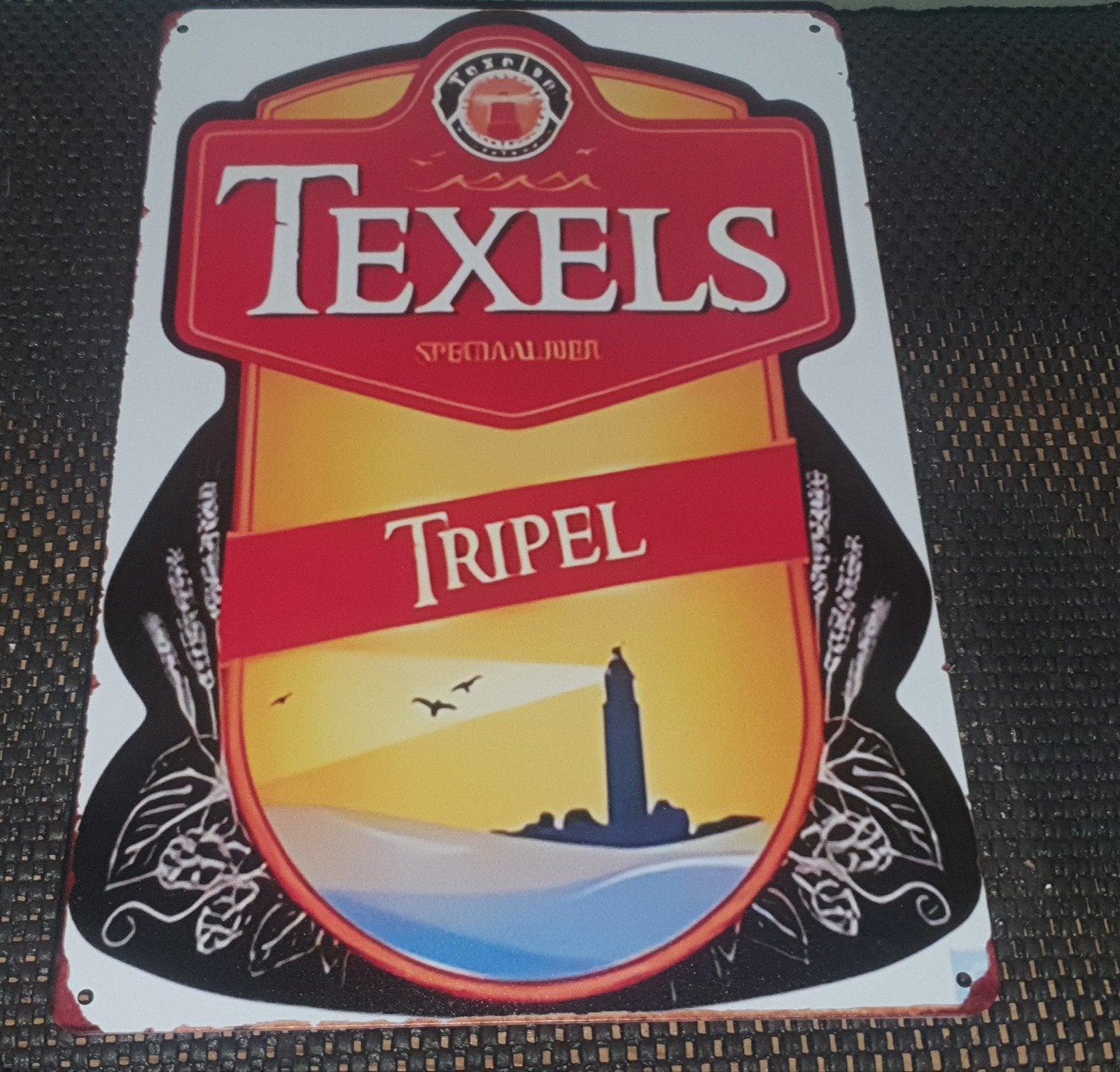Wandbord Texels Bier Tripel, Ophalen of Verzenden, Nieuw, Reclamebord, Plaat of Schild, Overige merken