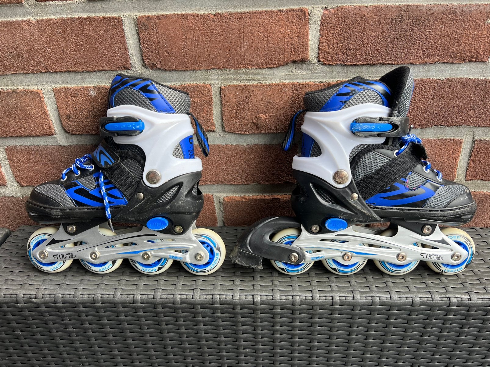 Skeelers blauw/zwart maat 31-34, Ophalen, Gebruikt, Kinderen, Inline skates 4 wielen