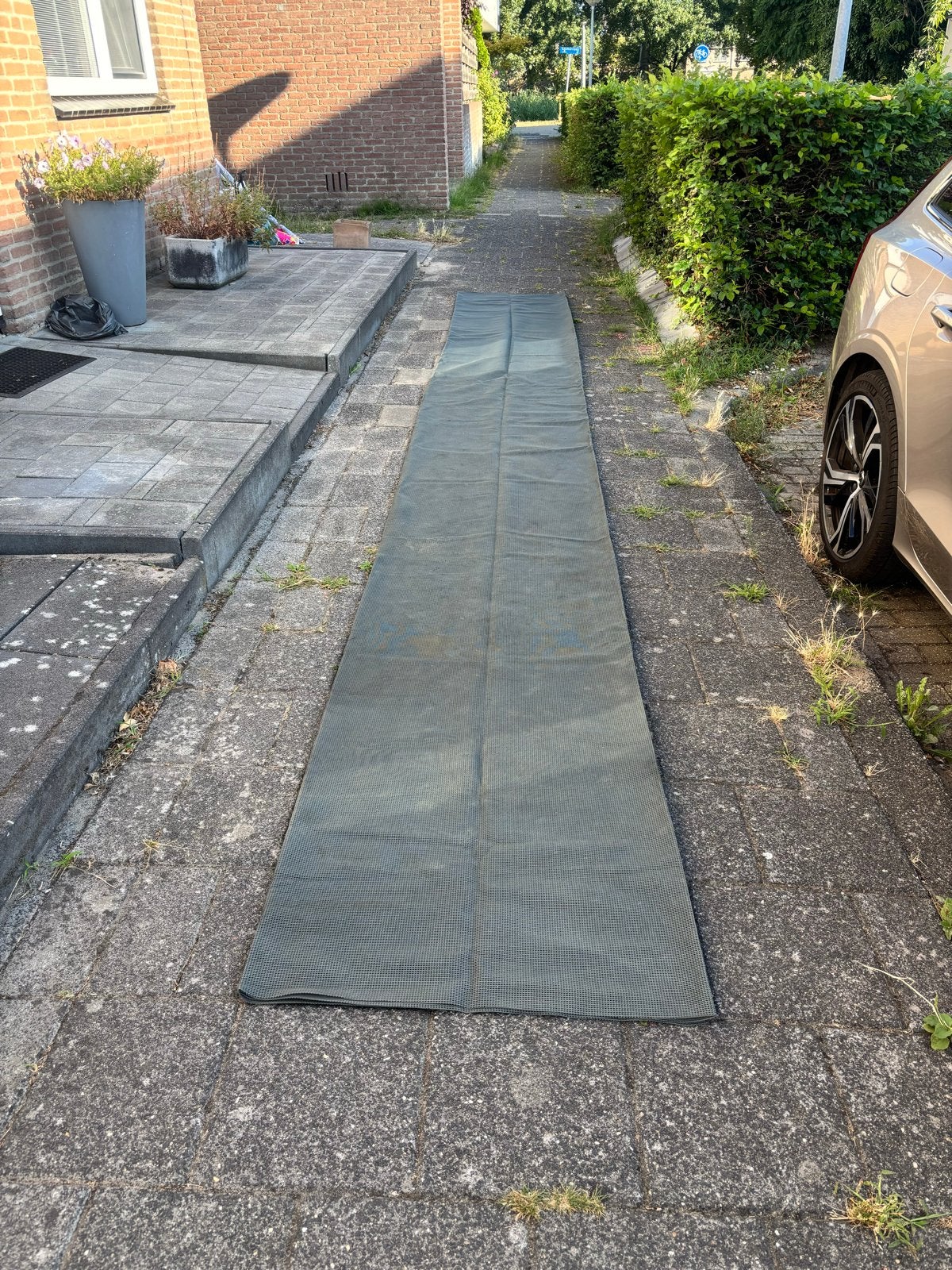 Tent tapijt 600x300 antraciet - Gebruikt, Ophalen, Gebruikt