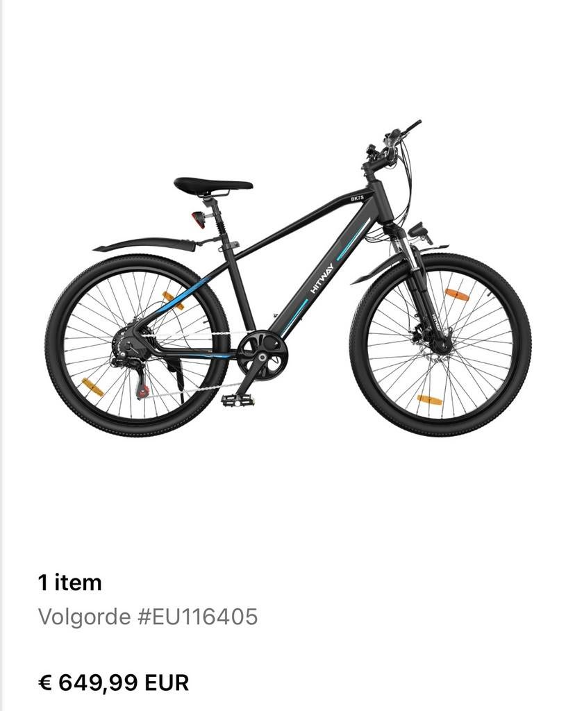 Hitway elektrische fiets met 171kl op de teller, Fietsen en Brommers, Elektrische fietsen, Ophalen, Zo goed als nieuw, Overige merken