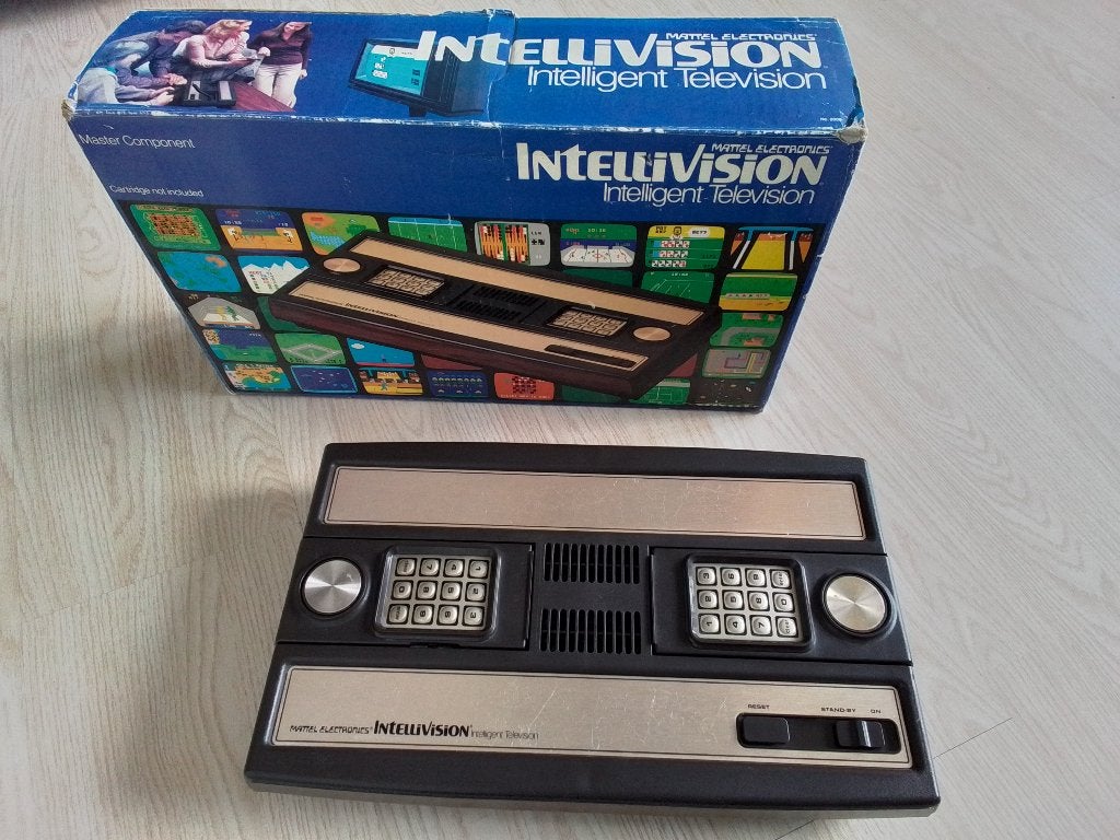 Intellivision Console CIB + 2 Games Horse Racing & Atlantis, Ophalen of Verzenden, Overige merken, Gebruikt