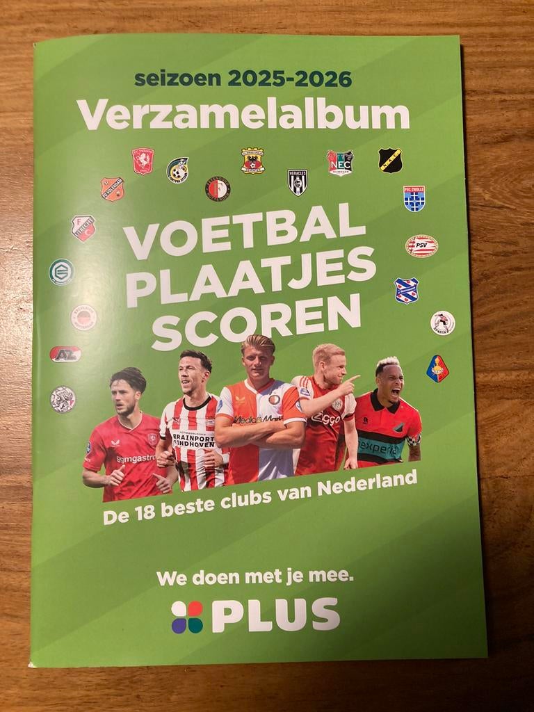 Plus voetbalplaatjes verzamelalbum 2025-2026 Nieuw!, Ophalen of Verzenden, Nieuw, Overige binnenlandse clubs