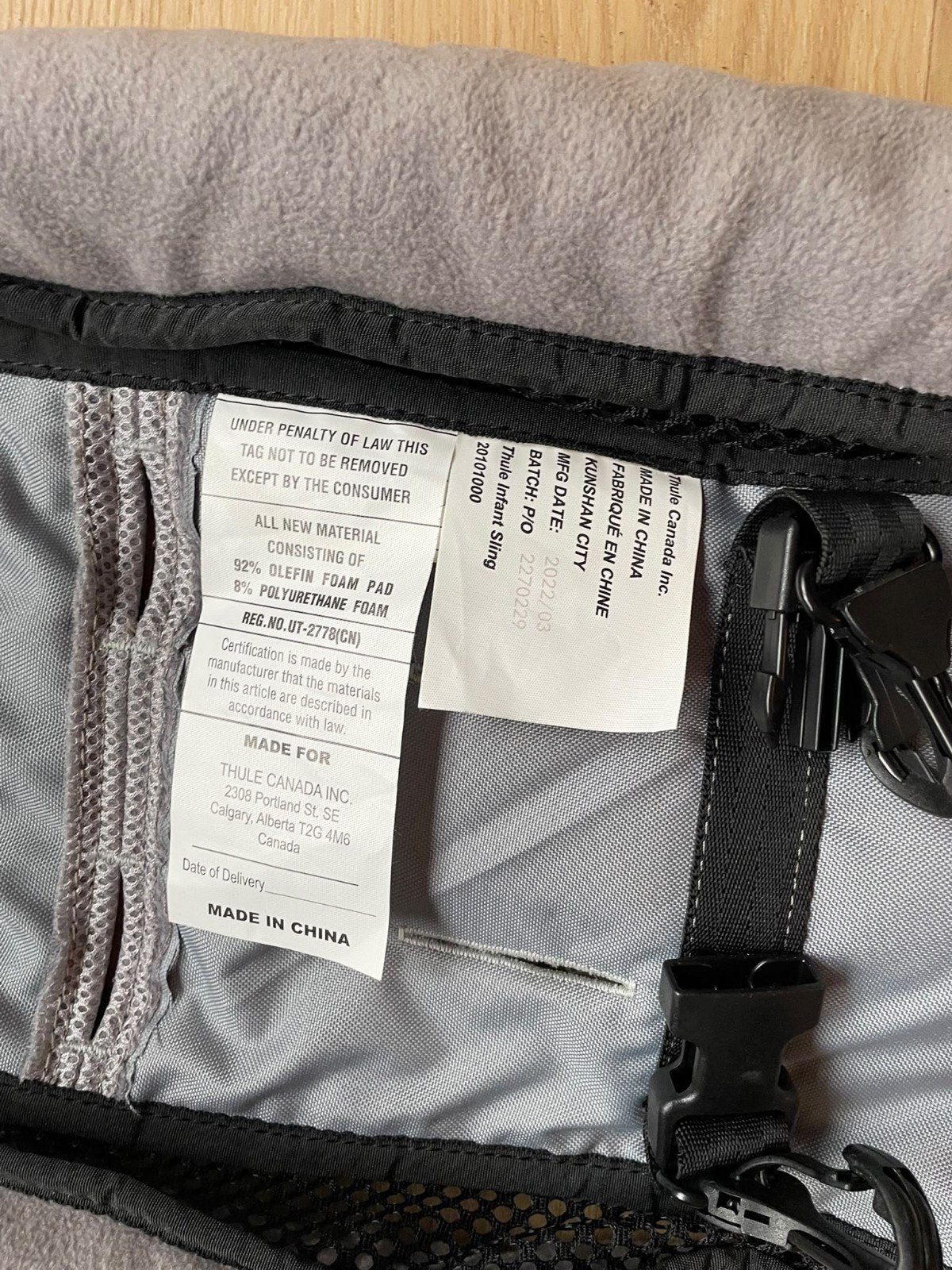 Foto 5 van 2x Thule Chariot Infant Sling - Draagzak voor baby's