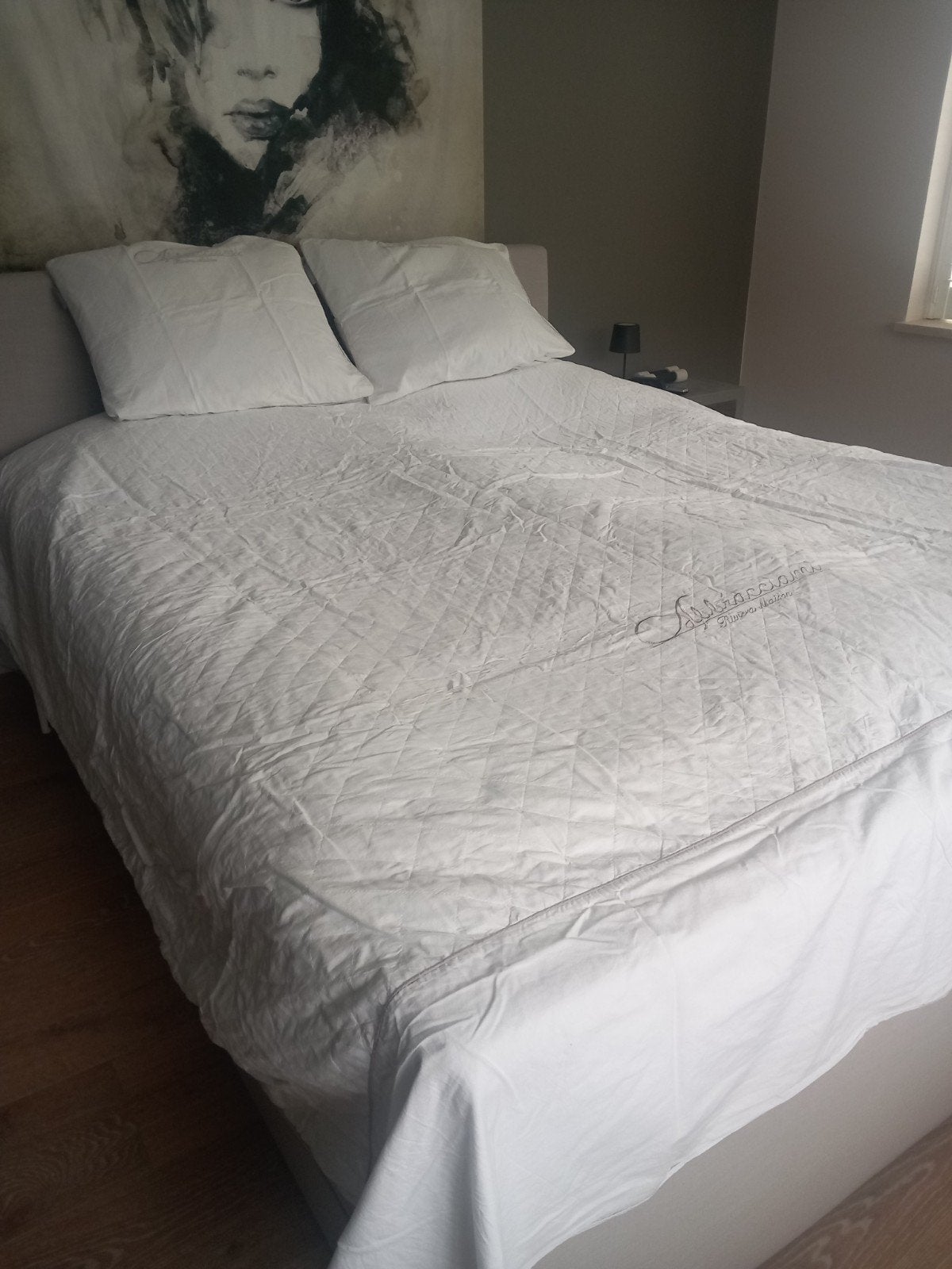 Te koop riviera dekbed overtrek, Ophalen of Verzenden, Eenpersoons, Wit