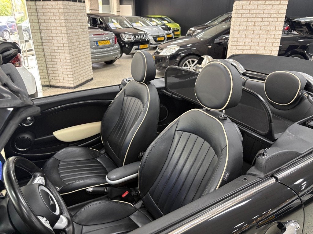 Mini CABRIO 1.6 PEPPER Leder Apple Android PDC ECC Airco Cru, Voorwielaandrijving, Euro 5, Gebruikt, Huisgarantie