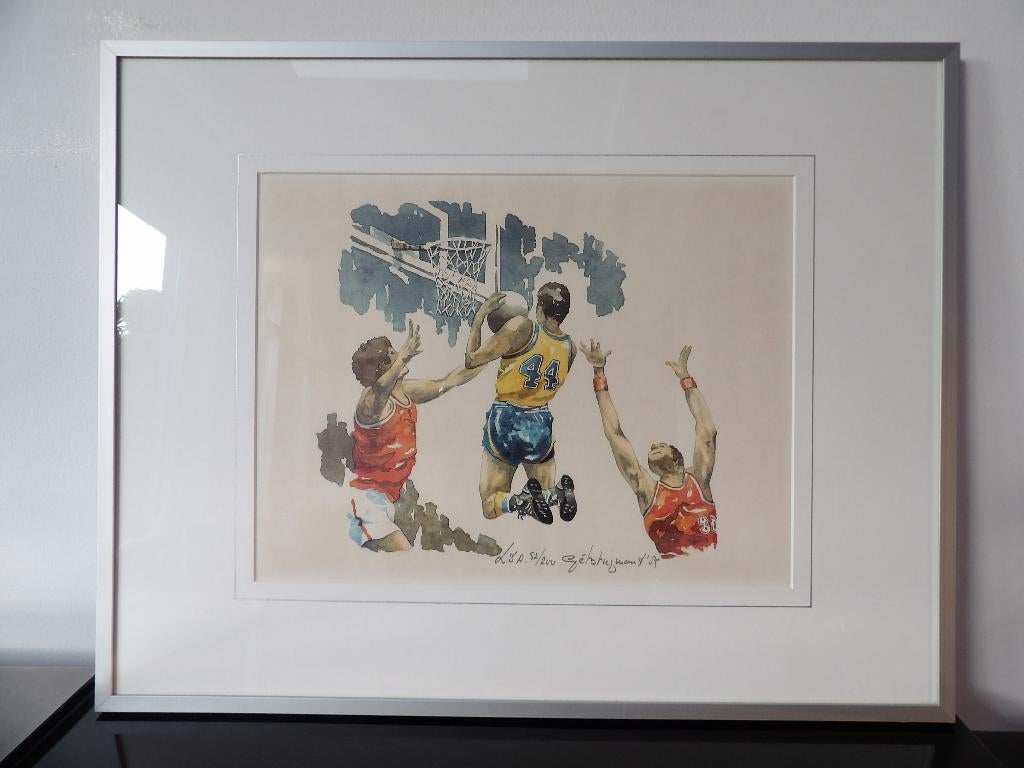 Ge Brugmans Basketballers Litho/Zeefdruk, USA 52/200, Ophalen of Verzenden