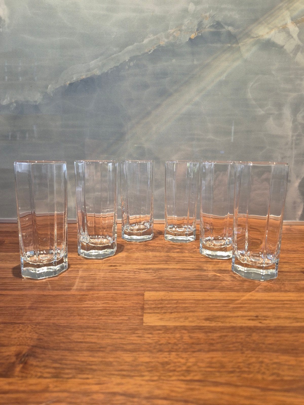 6 Vintage Luminarc Glazen - Octime, Glas of Glazen, Gebruikt, Ophalen of Verzenden, Glas