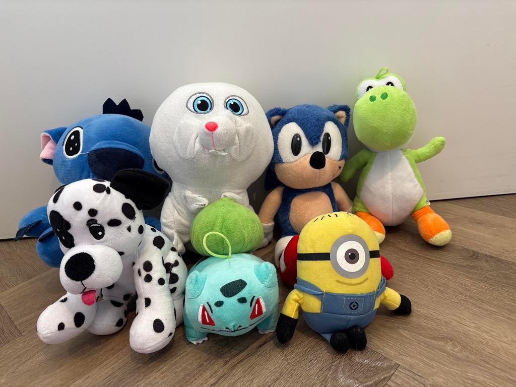 Diverse film knuffels als één set, Gebruikt, Overige merken, Disney, Blauw