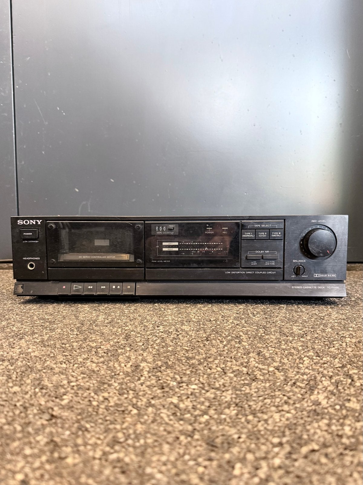 Sony TC-FX100 Stereo Cassettedeck - Vintage Audio, Audio, Tv en Foto, Cassettedecks, Ophalen, Enkel, Sony, Tape counter