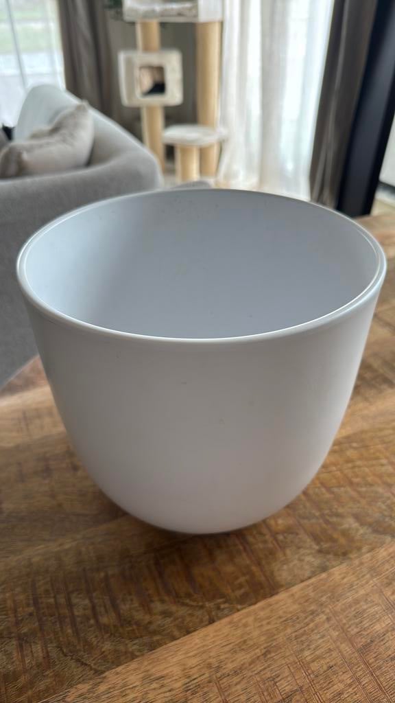 Witte bloempot, Ophalen, Gebruikt, Rond, Balkon