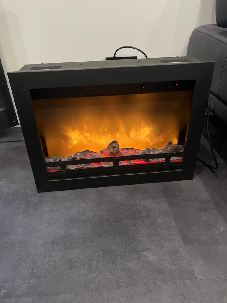 Elektrische haard met realistisch vlameffect en warmte, Ophalen of Verzenden, Gebruikt, Inbouwhaard, Elektrische haard