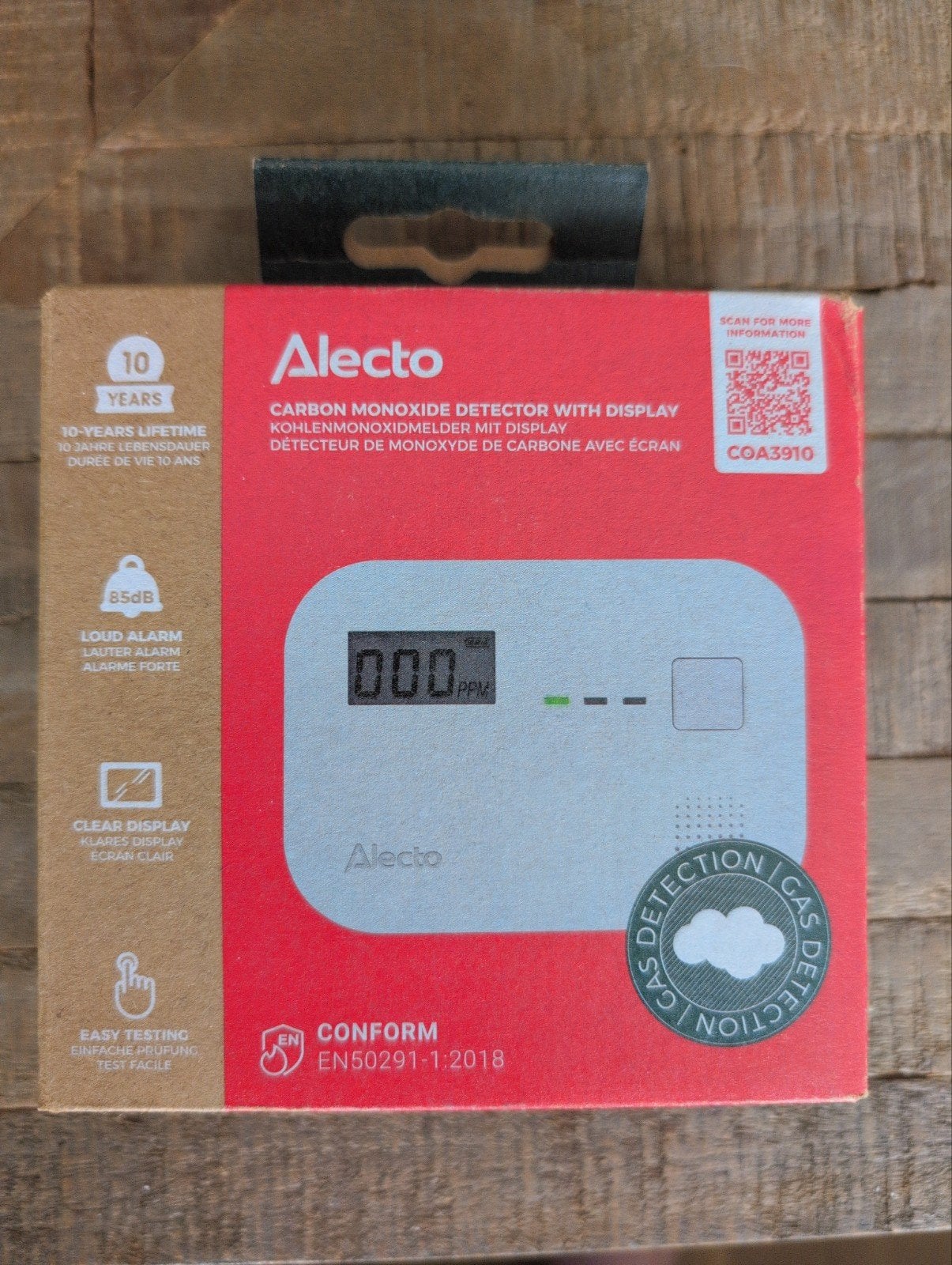 Alecto Koolmonoxidemelder CO melder - Nieuw in verpakking, Ophalen, Nieuw