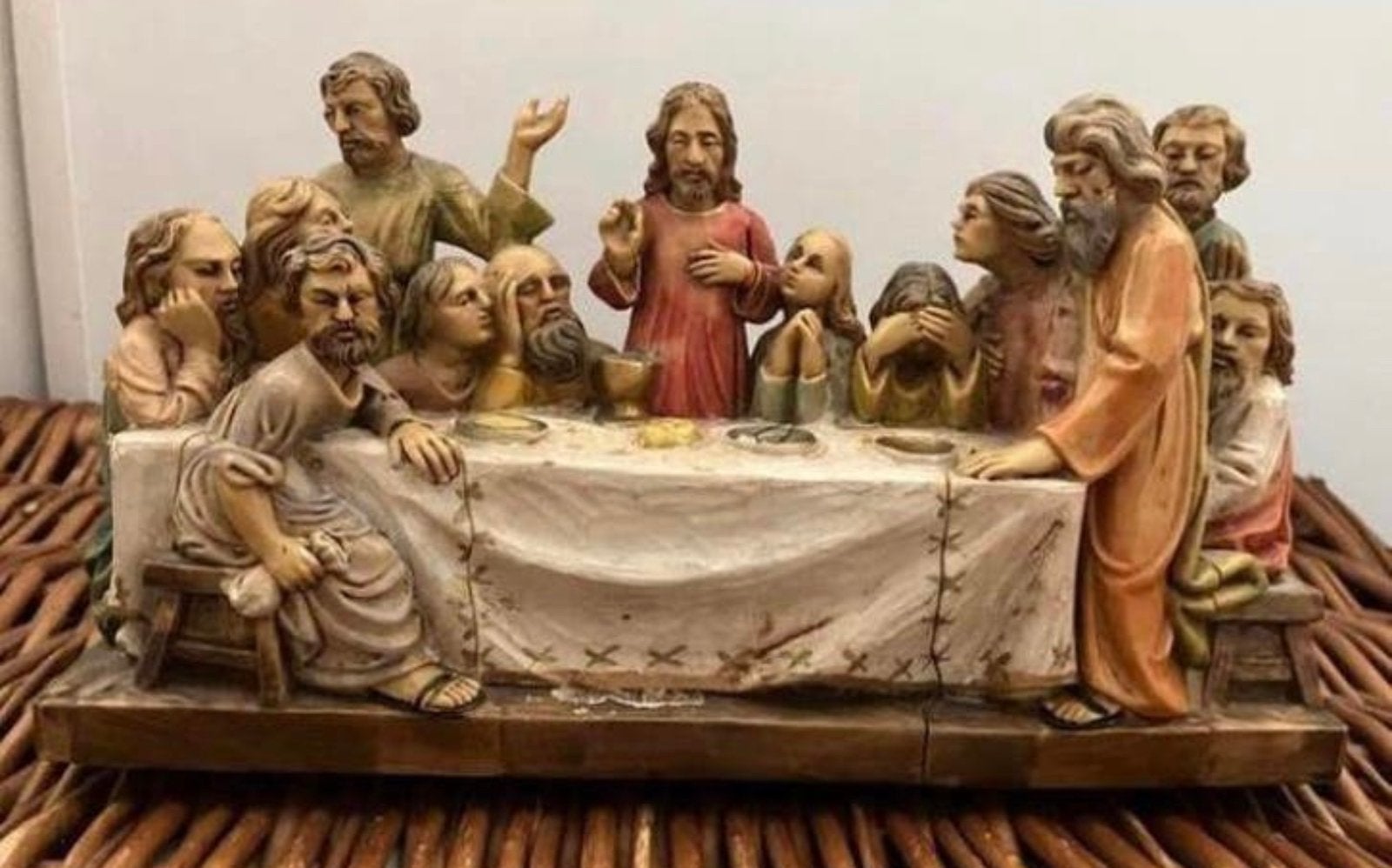 HET LAATSTE AVONDMAAL , ITALIAANSE GESIGNEERDE UITVOERING !!, Antiek en Kunst, Ophalen of Verzenden