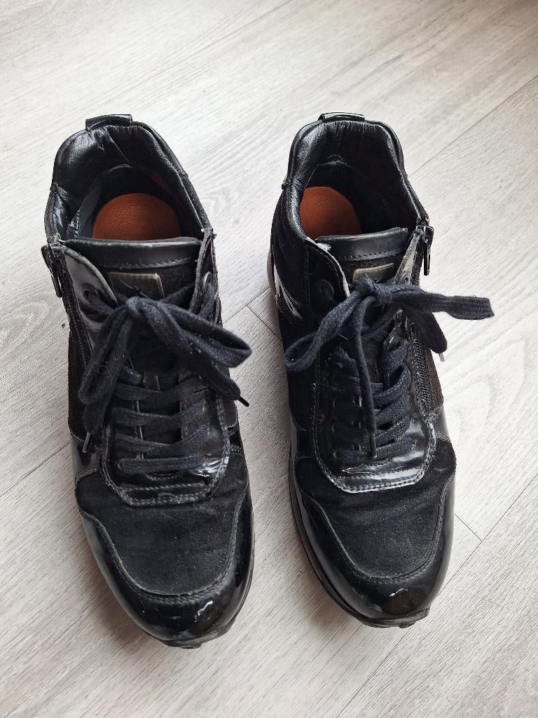 Hogere Xsensible sneakers zwart maat 40 wijdte G met rits, Xsensible, Zwart, Lage of Enkellaarzen, Ophalen of Verzenden