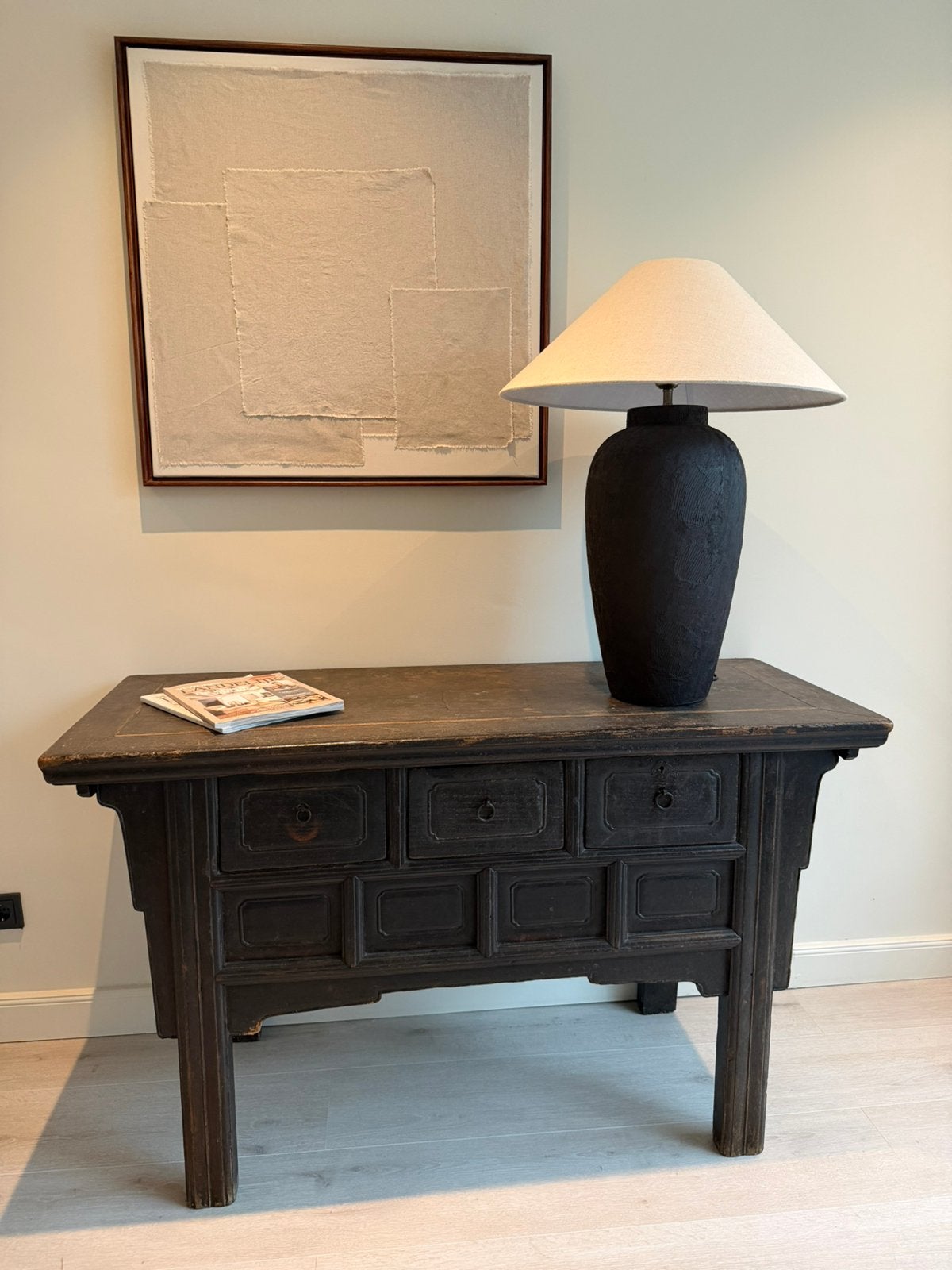 Antieke / Chinese / side table / dressoir, Ophalen of Verzenden, Zo goed als nieuw, 25 tot 50 cm, Rechthoekig