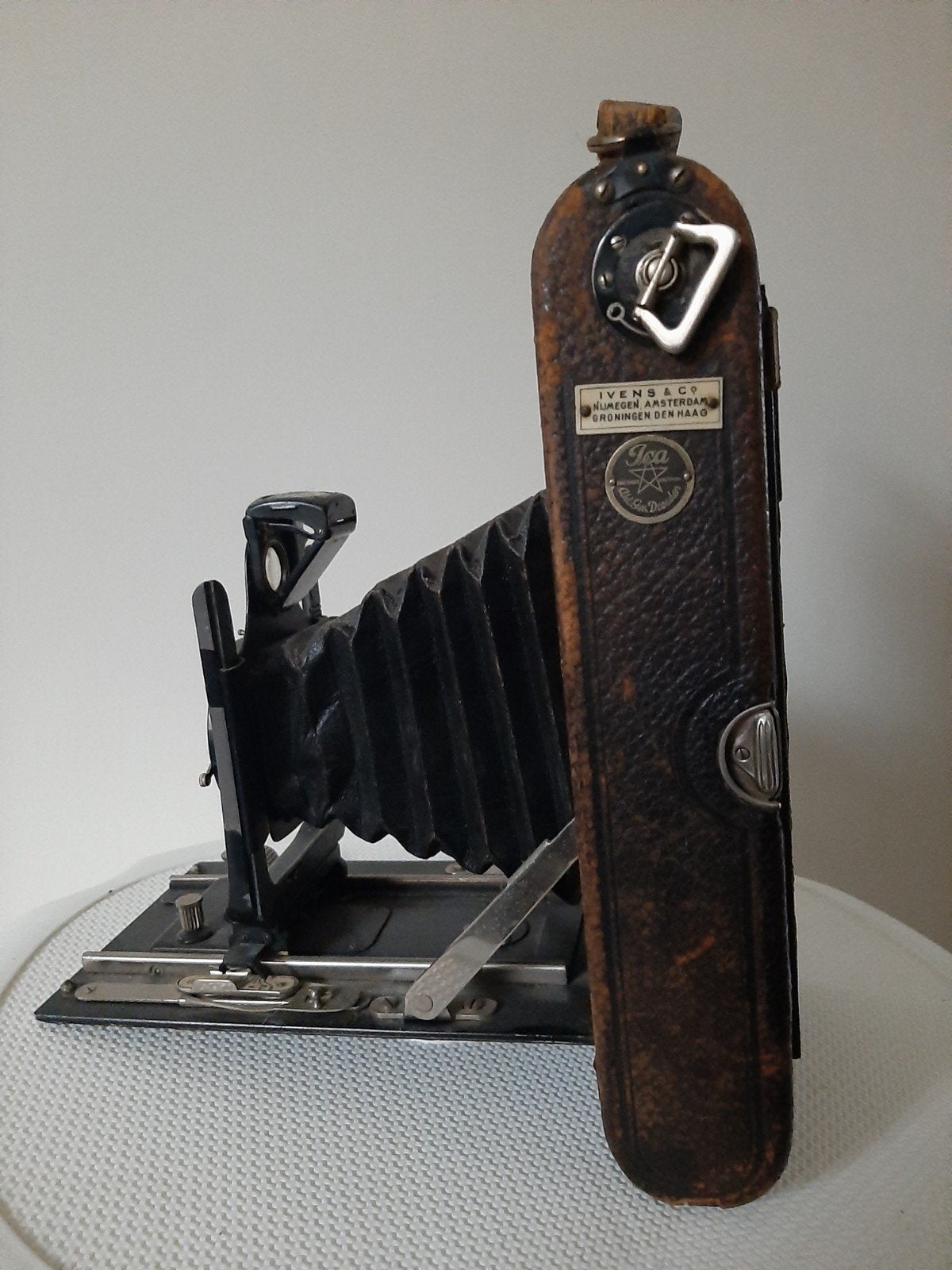 Antieke ICA Ivens & Co balgcamera - Vintage camera, Ophalen of Verzenden, Gebruikt, Compact, Overige Merken