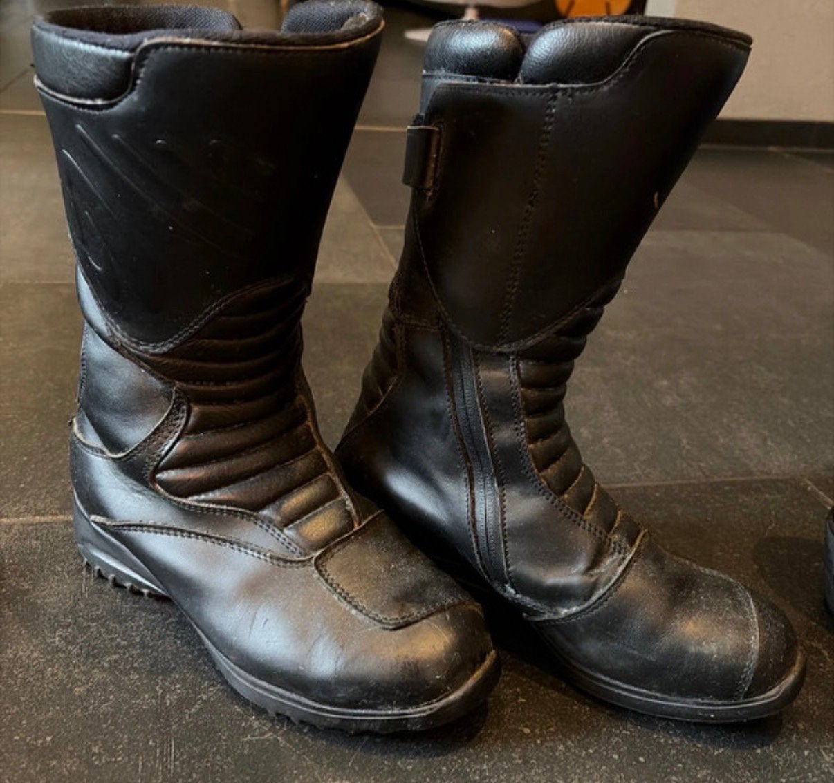 Zwarte motorlaarzen maat 38 met Drytex, Ophalen of Verzenden, Tweedehands, Dames, Laarzen