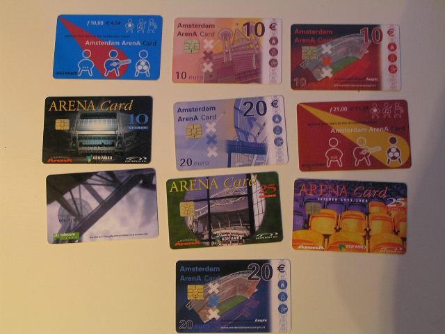 Oude ARENACARDS 10x weet u nog ? betaalpasje, Verzamelen, Ophalen of Verzenden, Gebruikt, Ajax, Overige typen