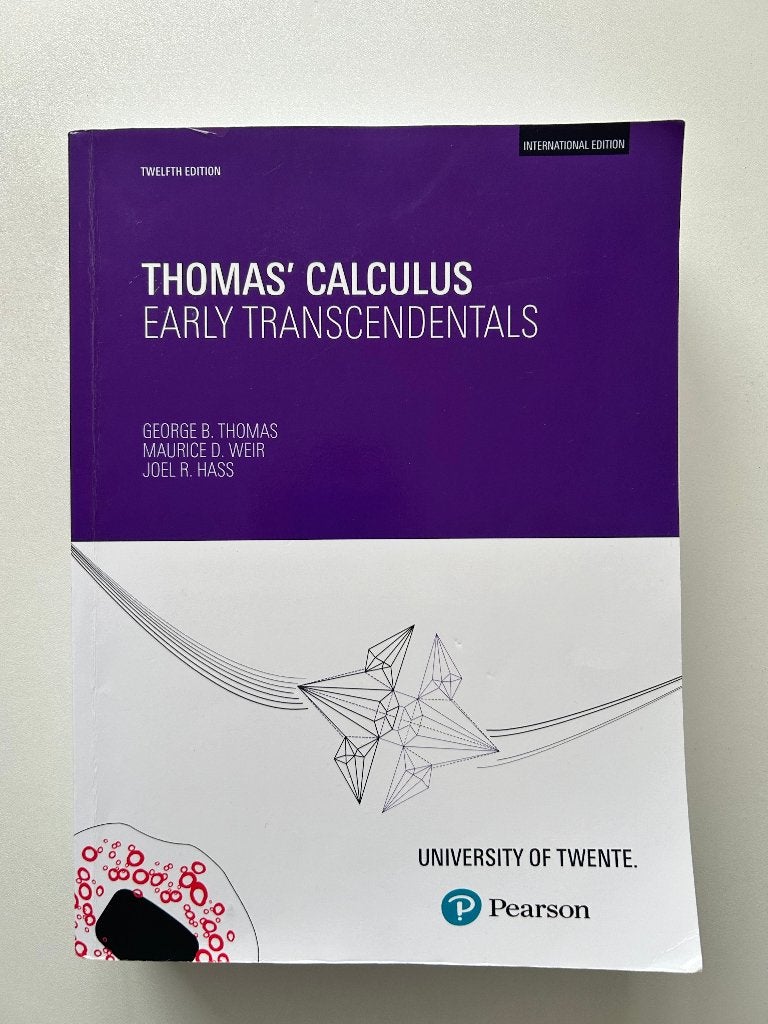 Thomas’ Calculus: Early Transcendentals – 12e editie, Boeken, Studieboeken en Cursussen, Gelezen, WO, Beta, Ophalen of Verzenden