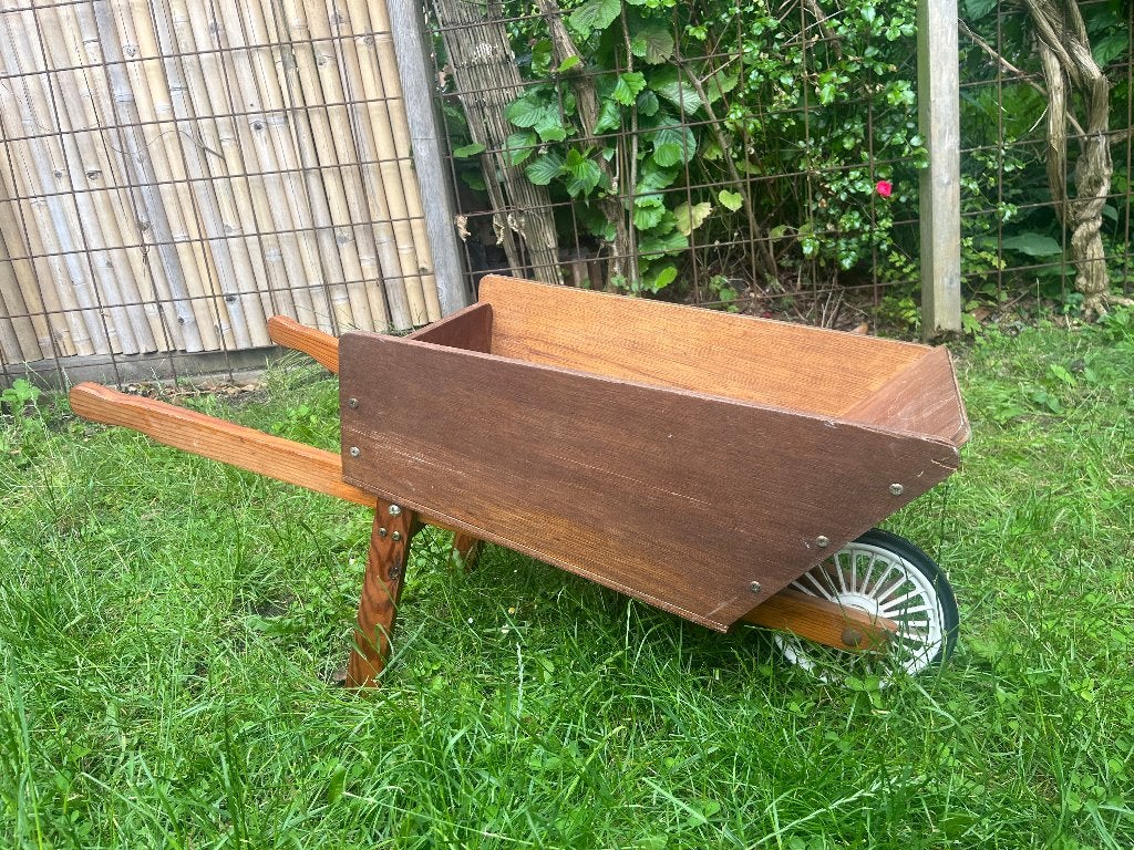 Handgemaakte houten kruiwagen, Ophalen, Gebruikt, Handmatig