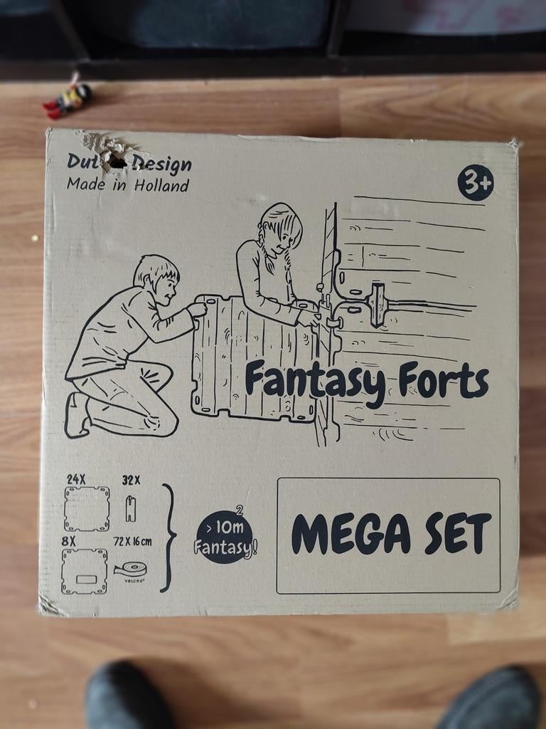 Fantasy Forts set 32 platen met toebehoren, Kinderen en Baby's, Ophalen of Verzenden, Zo goed als nieuw, Bouwen