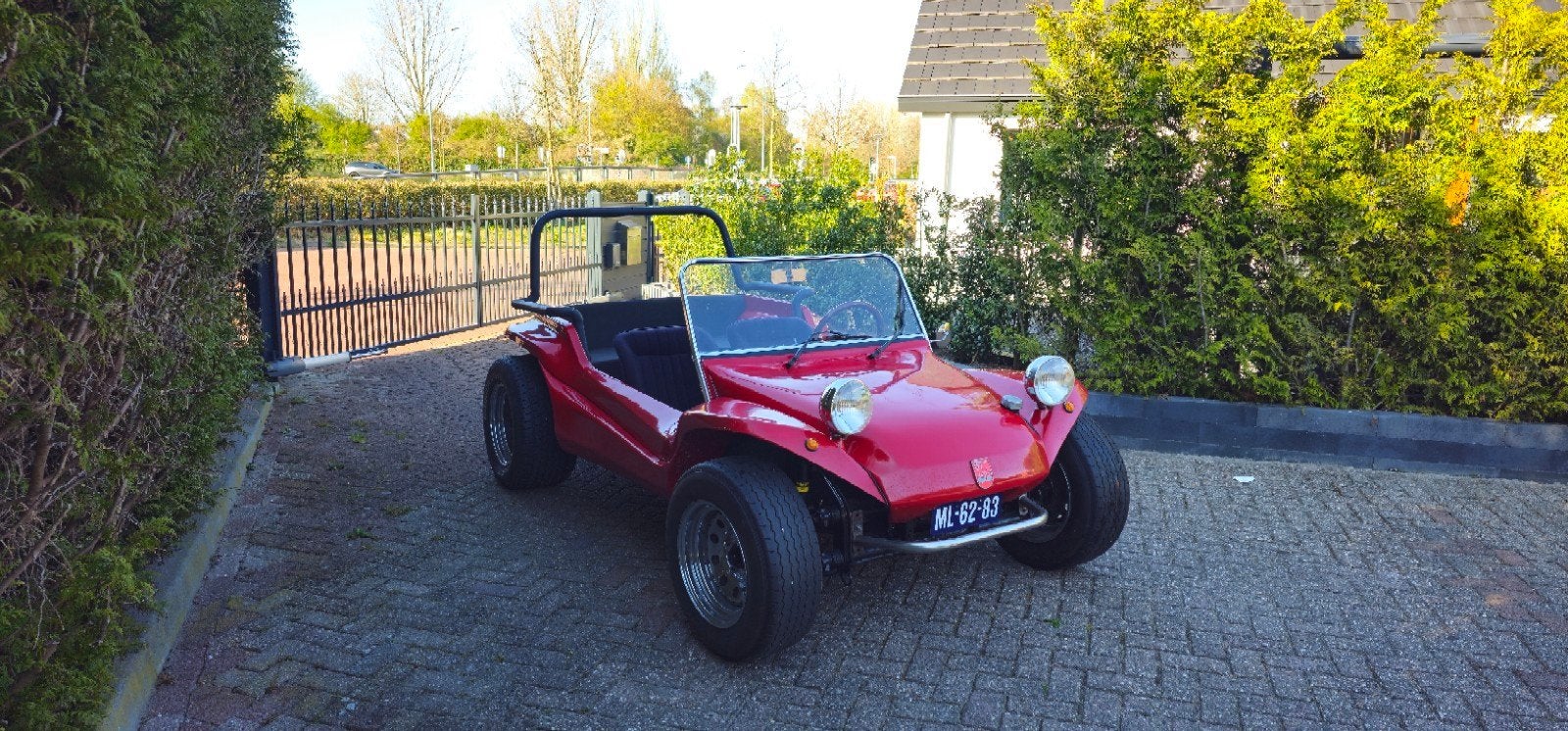 Volkswagen Buggy 1963 Rood, Auto's, Volkswagen, Bedrijf, Benzine, Cabriolet, Origineel Nederlands, Rood, Zwart, Ophalen
