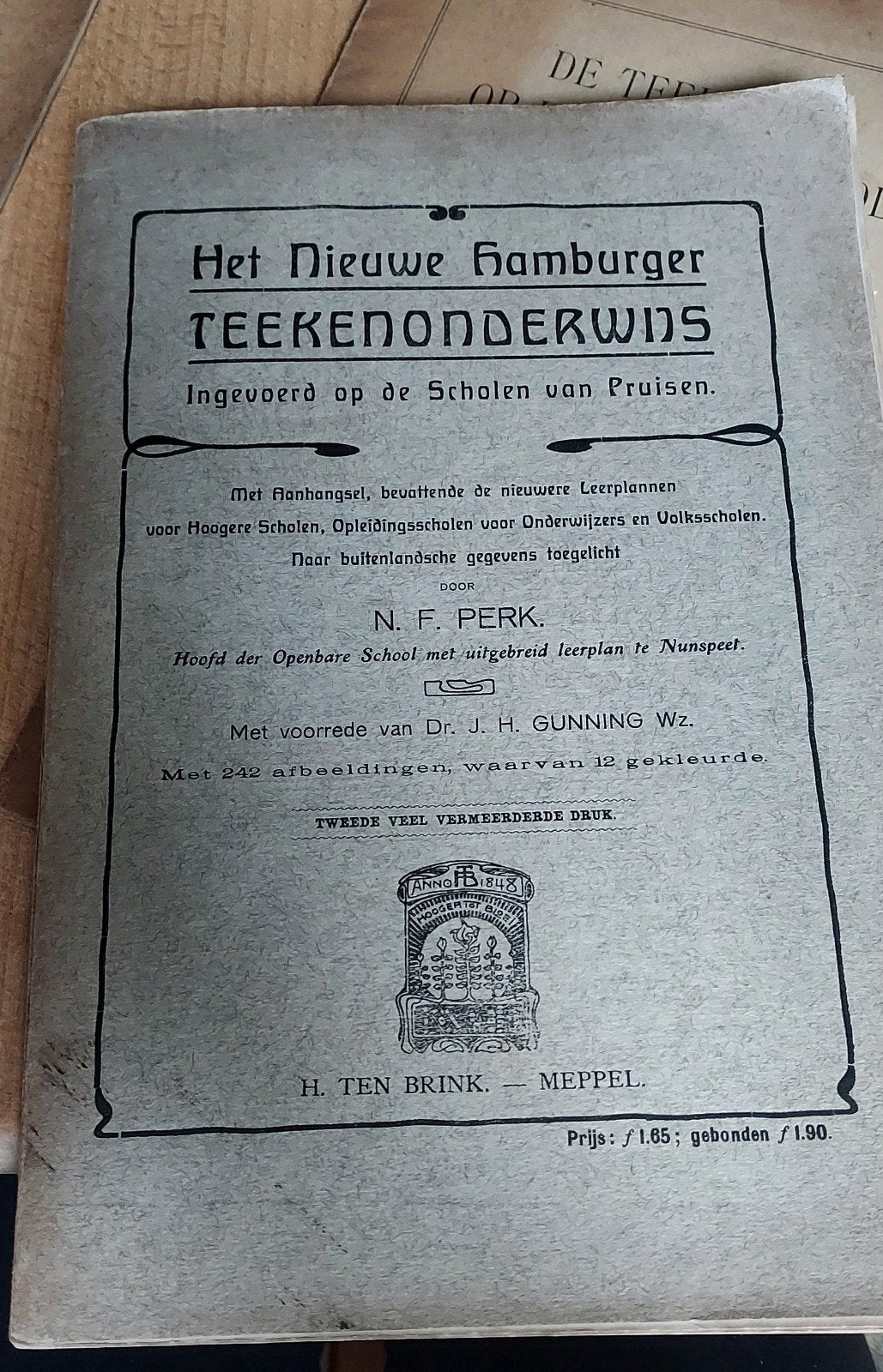 Antiek Schoolboek (c. 1905)Het Nieuwe Hamburger Teekenonderw, Ophalen of Verzenden, Onbekend