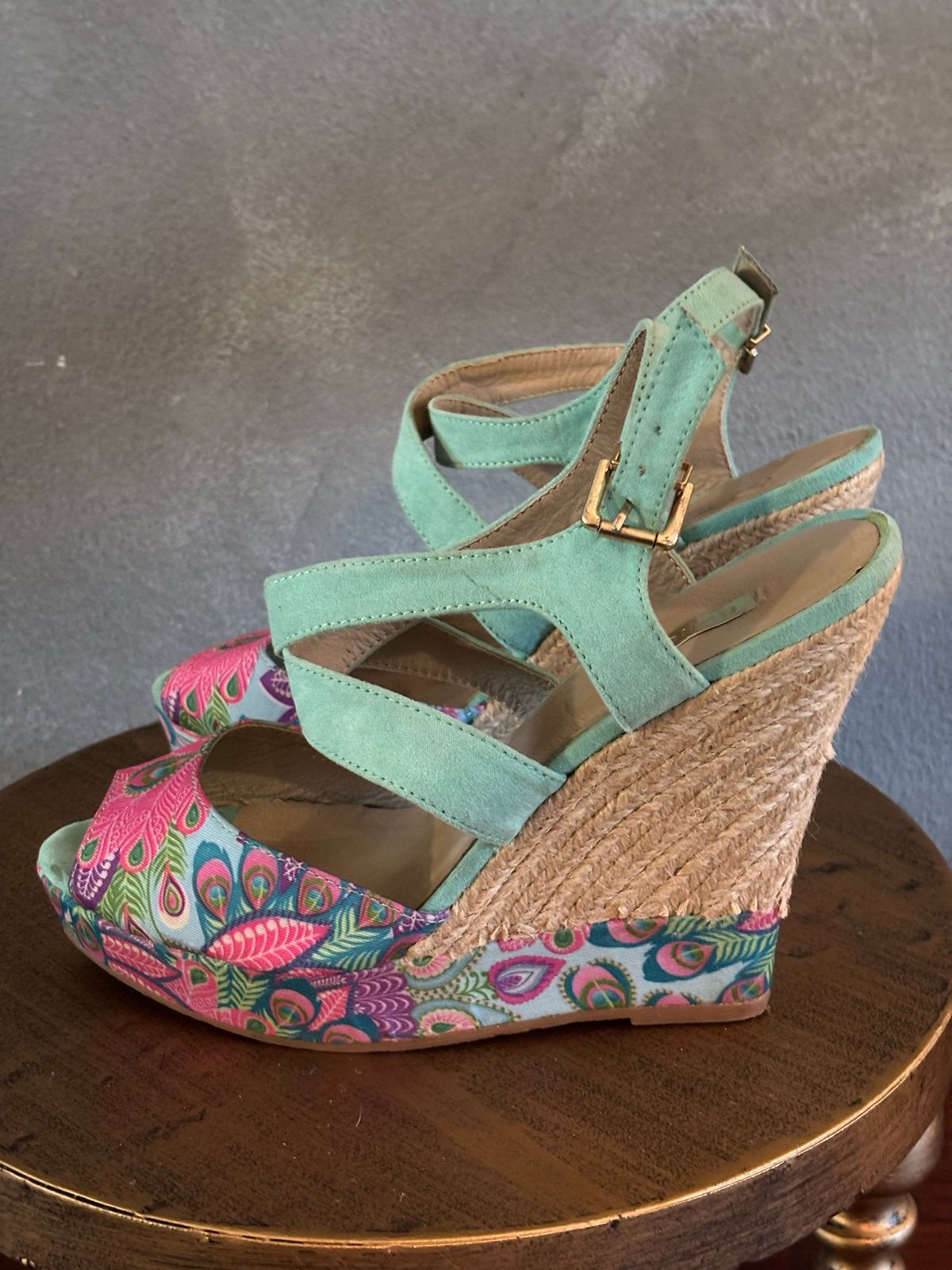 Belluci Plateau Sandalen met Blokhak - Maat 39 (Zgan), Ophalen of Verzenden, Zo goed als nieuw, Overige kleuren, Sandalen of Muiltjes