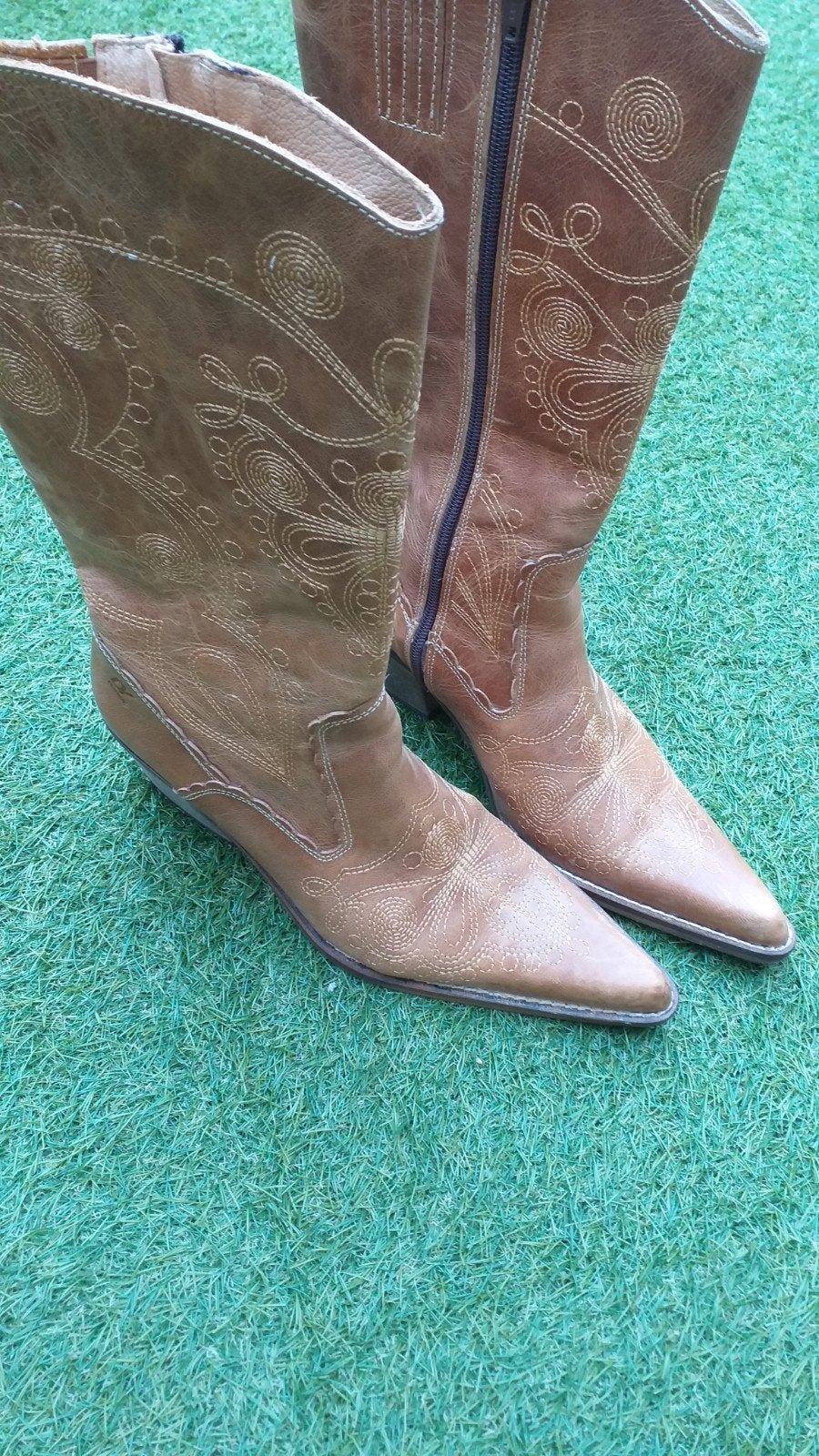 leren cowboy laarzen maat 41, Ophalen, Hoge laarzen, Bruin, Destroy