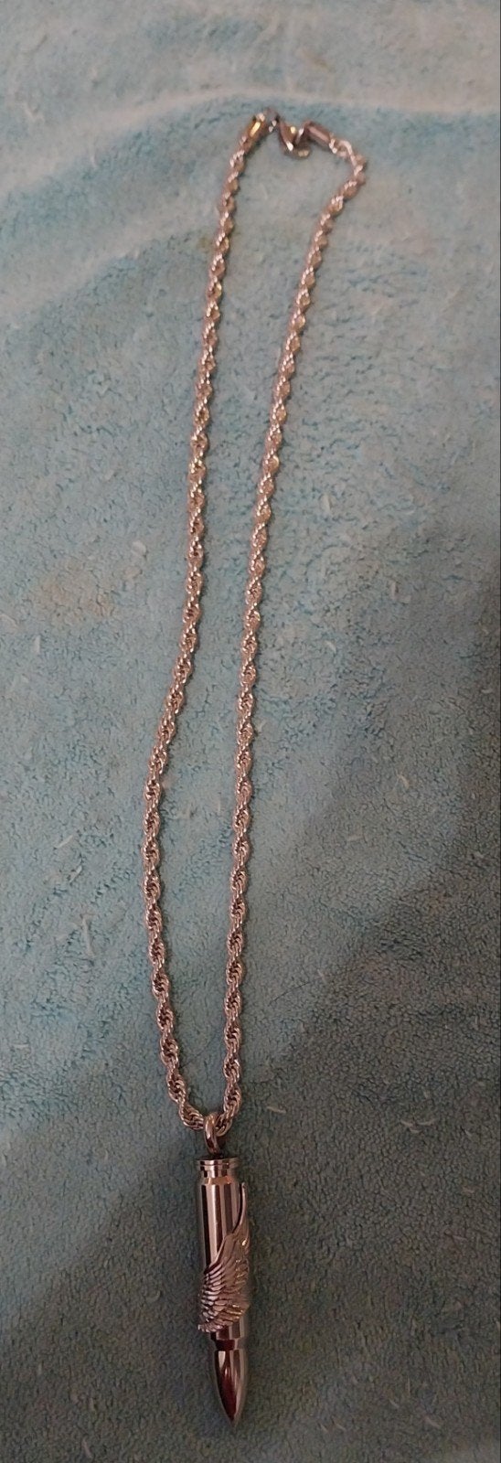 Nieuw RVS 316L Kogel Hanger Ketting met Vleugels, Nieuw, Ophalen of Verzenden, Zilver, Overige materialen