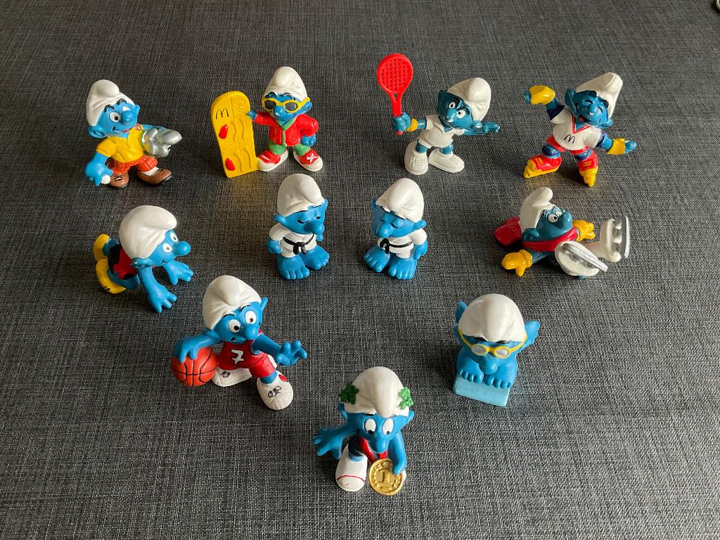 Smurfen D Smurfen aan het Sporten, Ophalen, Zo goed als nieuw, Verschillende Smurfen, Poppetje, Figuurtje of Knuffel
