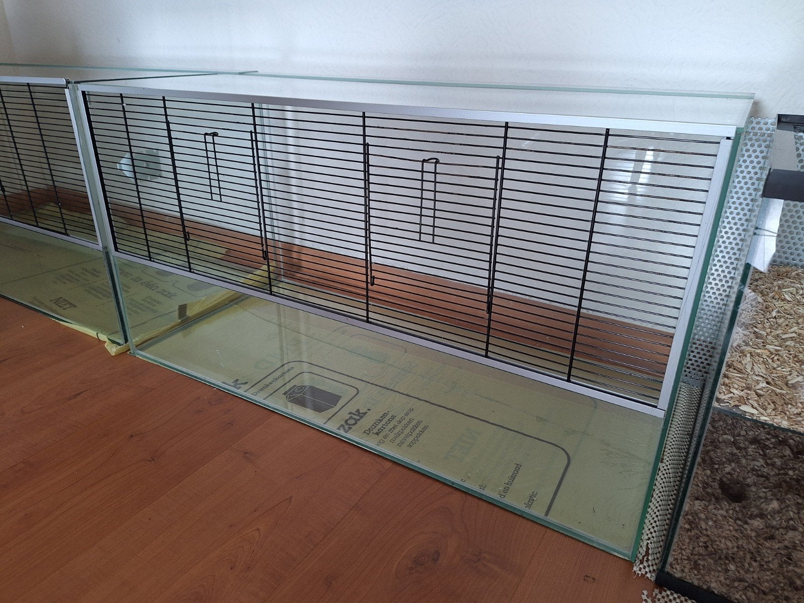 GRATIS terrarium voor kleine knaagdieren, Dieren en Toebehoren, Ophalen, 75 tot 110 cm, Kooi, Minder dan 60 cm