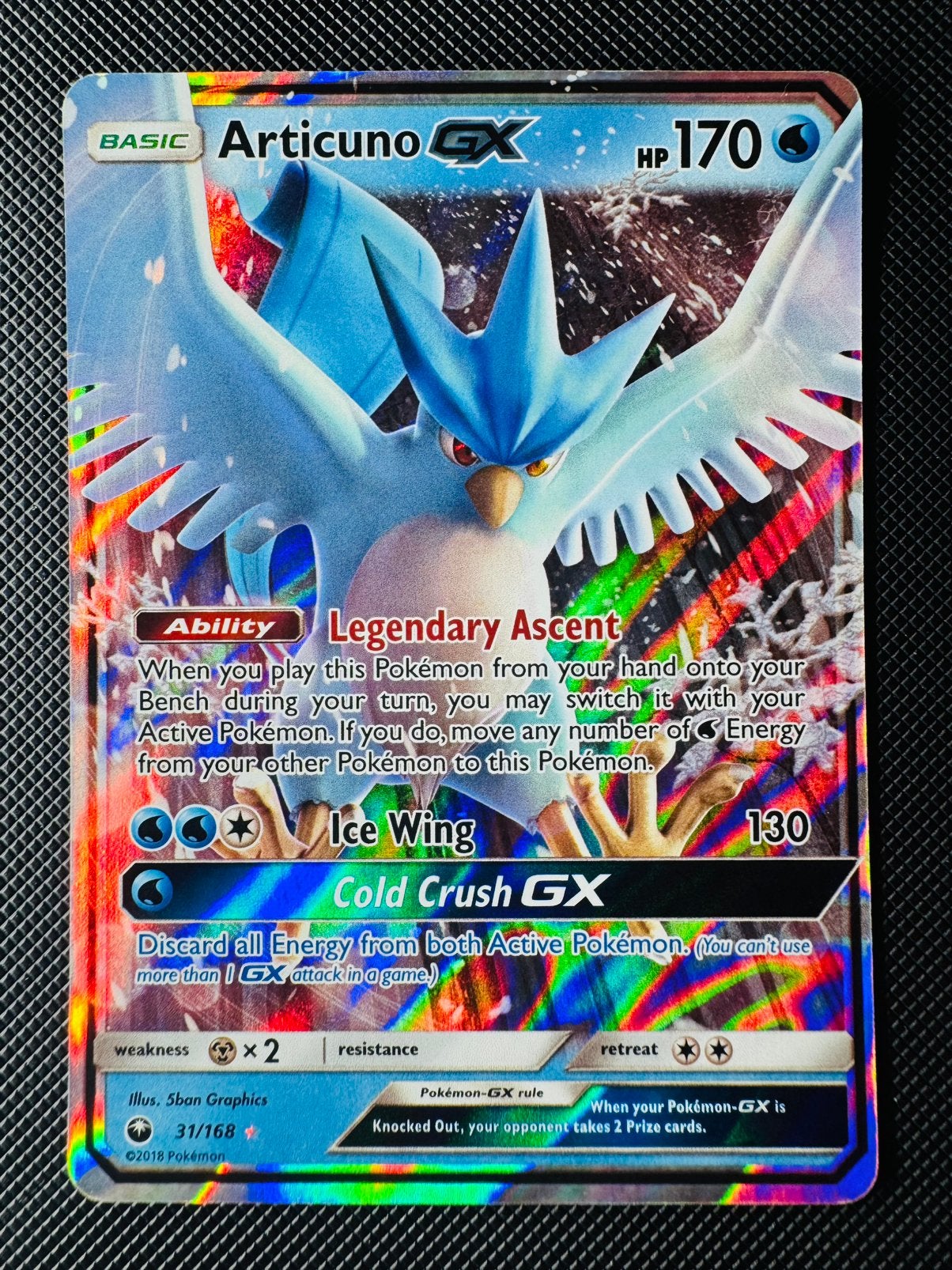 Pokémon Articuno GX #31 Celestial Storm, Hobby en Vrije tijd, Verzamelkaartspellen | Pokémon, Ophalen of Verzenden, Zo goed als nieuw