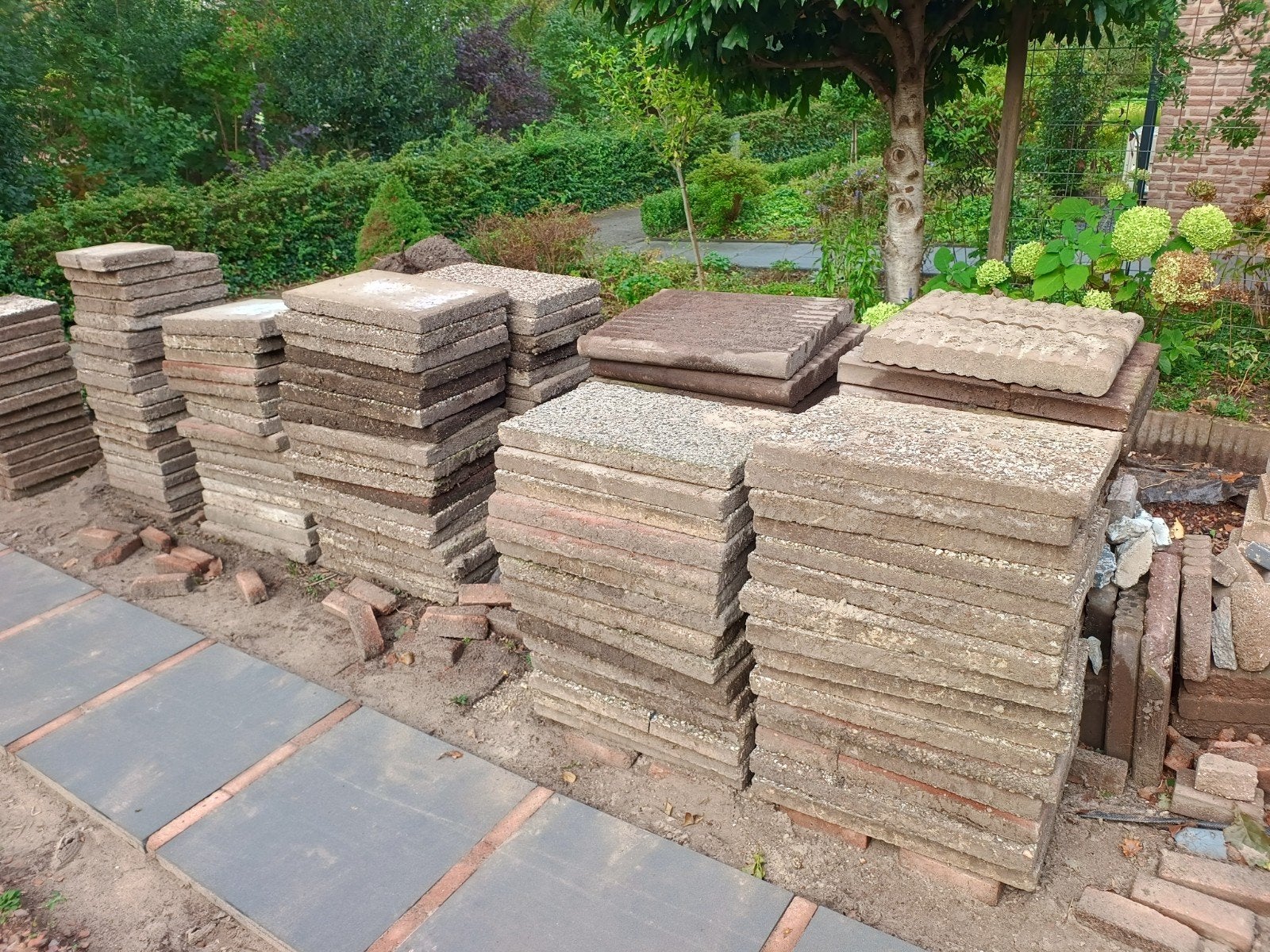 Tegels 60x40 gratis, Ophalen, Gebruikt, Beton, Terrastegels