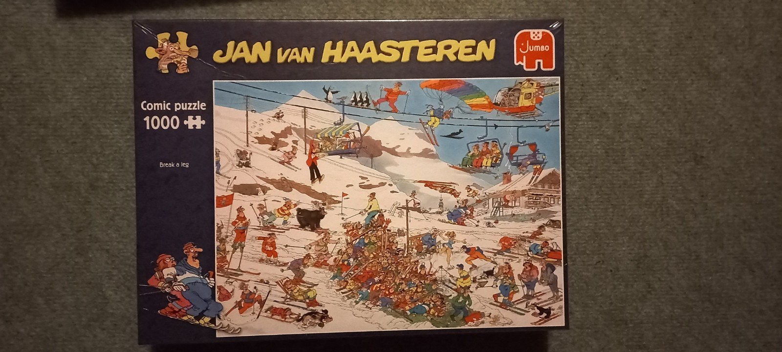 Jan van Haasteren - break a leg- 1000 stukjes - nieuw, Ophalen of Verzenden, 500 t/m 1500 stukjes, Zo goed als nieuw, Legpuzzel