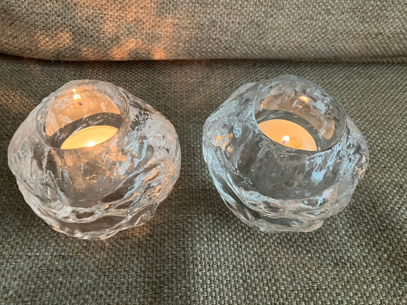 Kosta Boda waxinelichthouders Snowball (2x) - Ann Wärff, Ophalen of Verzenden
