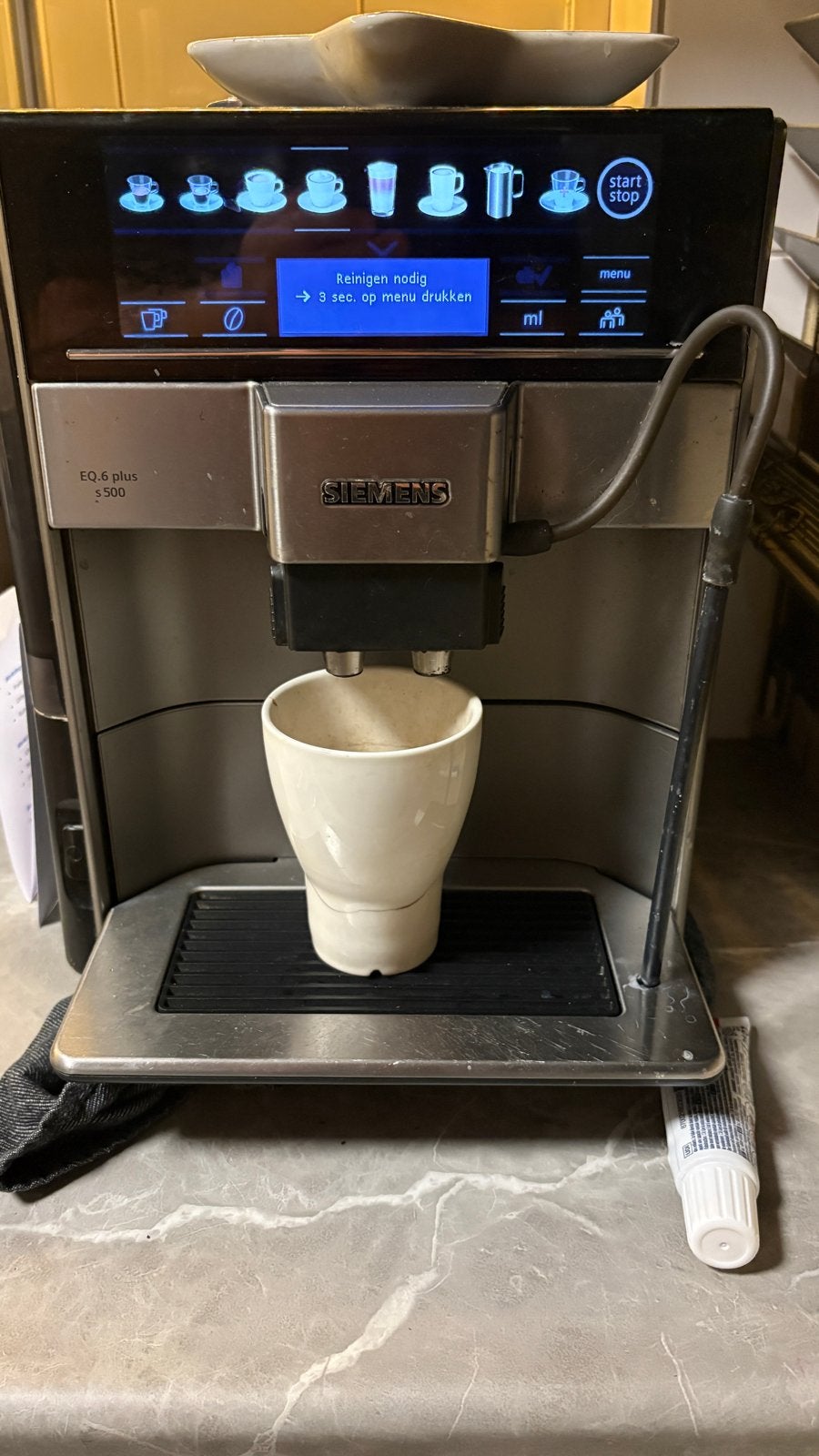 Siemens EQ.6 Plus S500 koffiemachine, Witgoed en Apparatuur, Koffiezetapparaten, Ophalen, Gebruikt, Koffiemachine, Koffiebonen