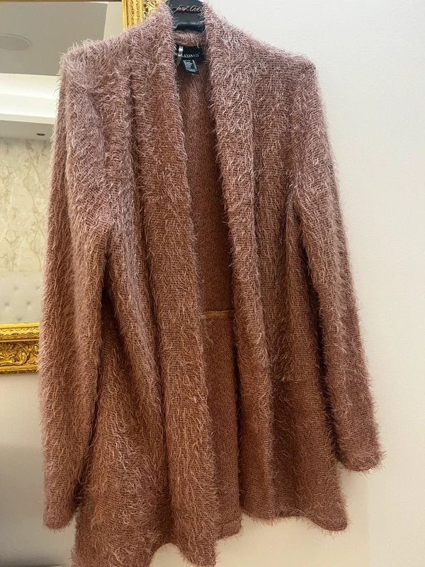 Frank Lyman halflang poederroze vest langharig maat 42(14), Kleding | Dames, Verzenden, Zo goed als nieuw, Maat 42/44 (L), Roze