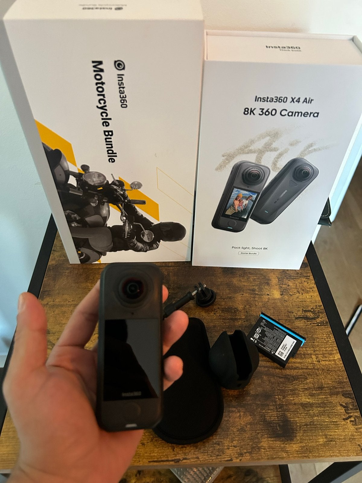 Insta360 X4 Air 8K 360+MotorcycleBundle+Samsung EvoPlus512GB