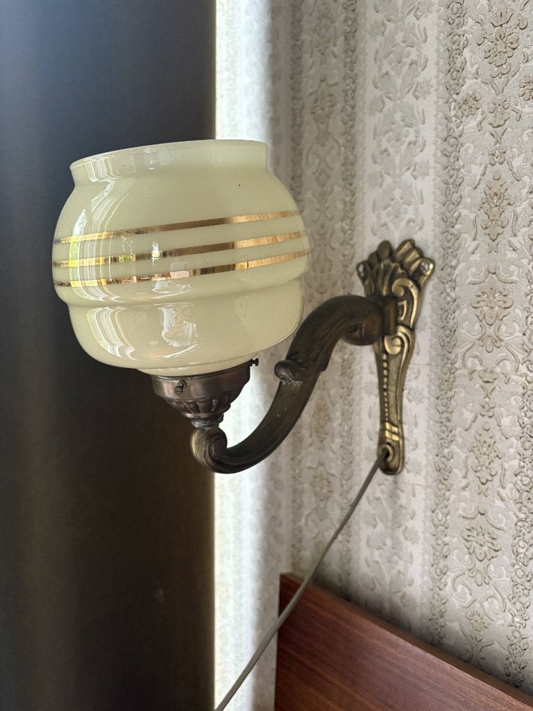 lampje, Huis en Inrichting, Lampen | Wandlampen, Ophalen, Gebruikt, Glas, Met schakelaar