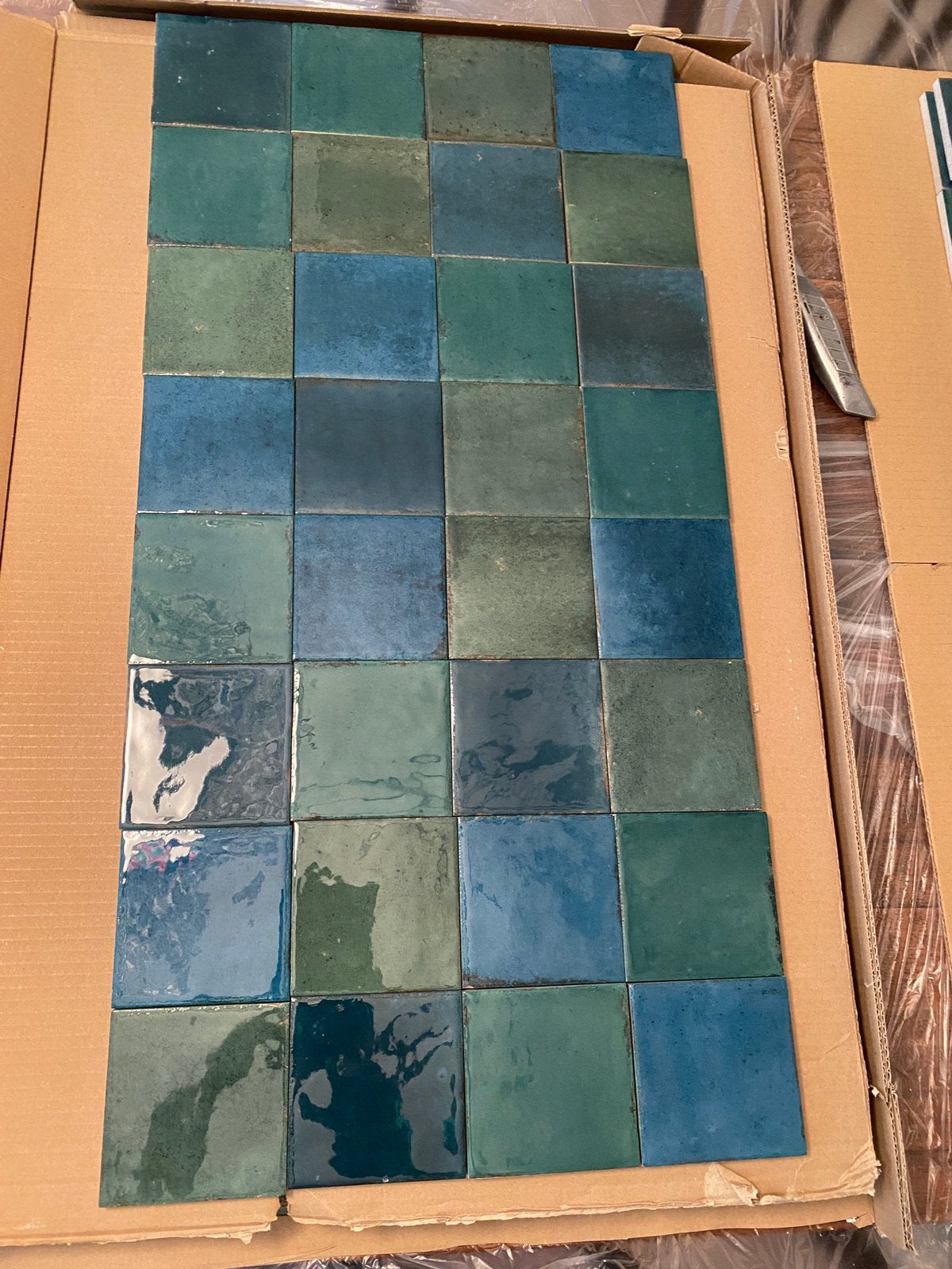 Marazzi- 2,5 m porseleinen  tegels 10x10, 4 kleuren, 1.4 m, Keramiek, Ophalen of Verzenden, Minder dan 5 m², Vloertegels